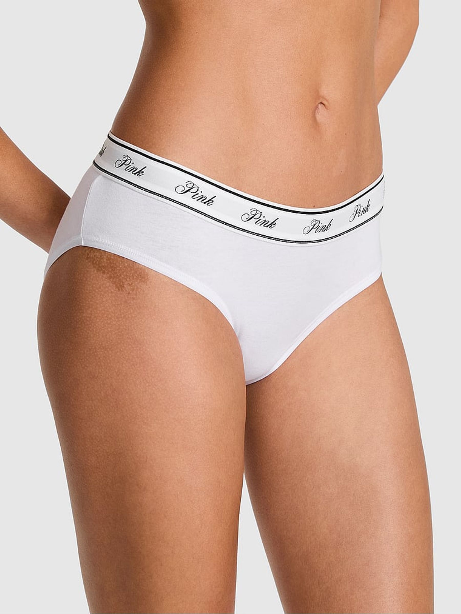 Black/White/Nude/Brown/Pink Hipster 5 Pack Logo Knickers - Image 2 of 3