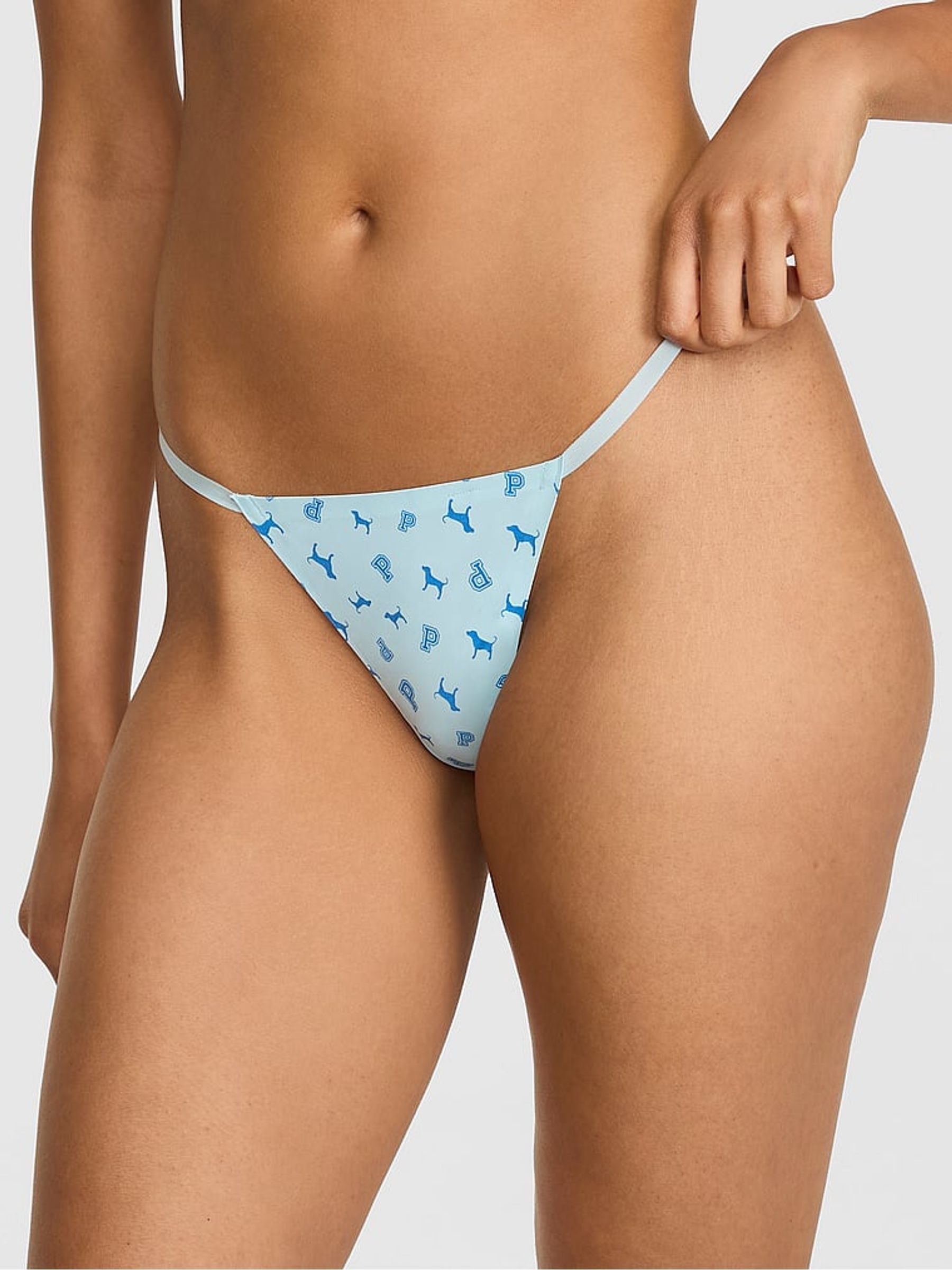 Stream Blue Dog Print G-String No Show Knickers - Image 1 of 2