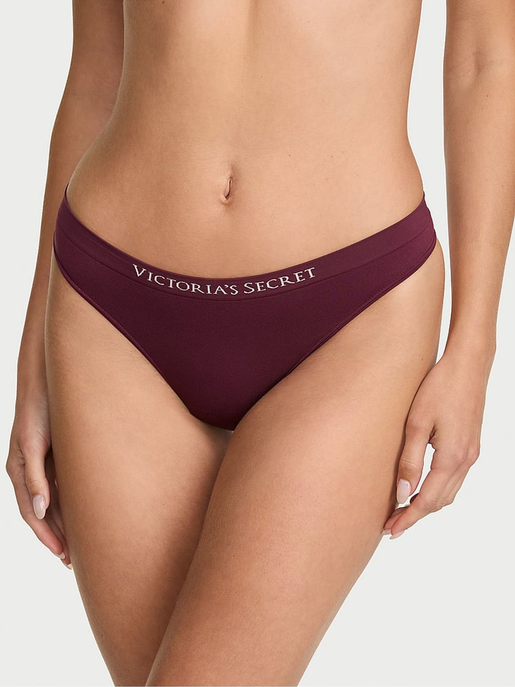 Rich Maroon Red Thong Knickers - Image 1 of 2