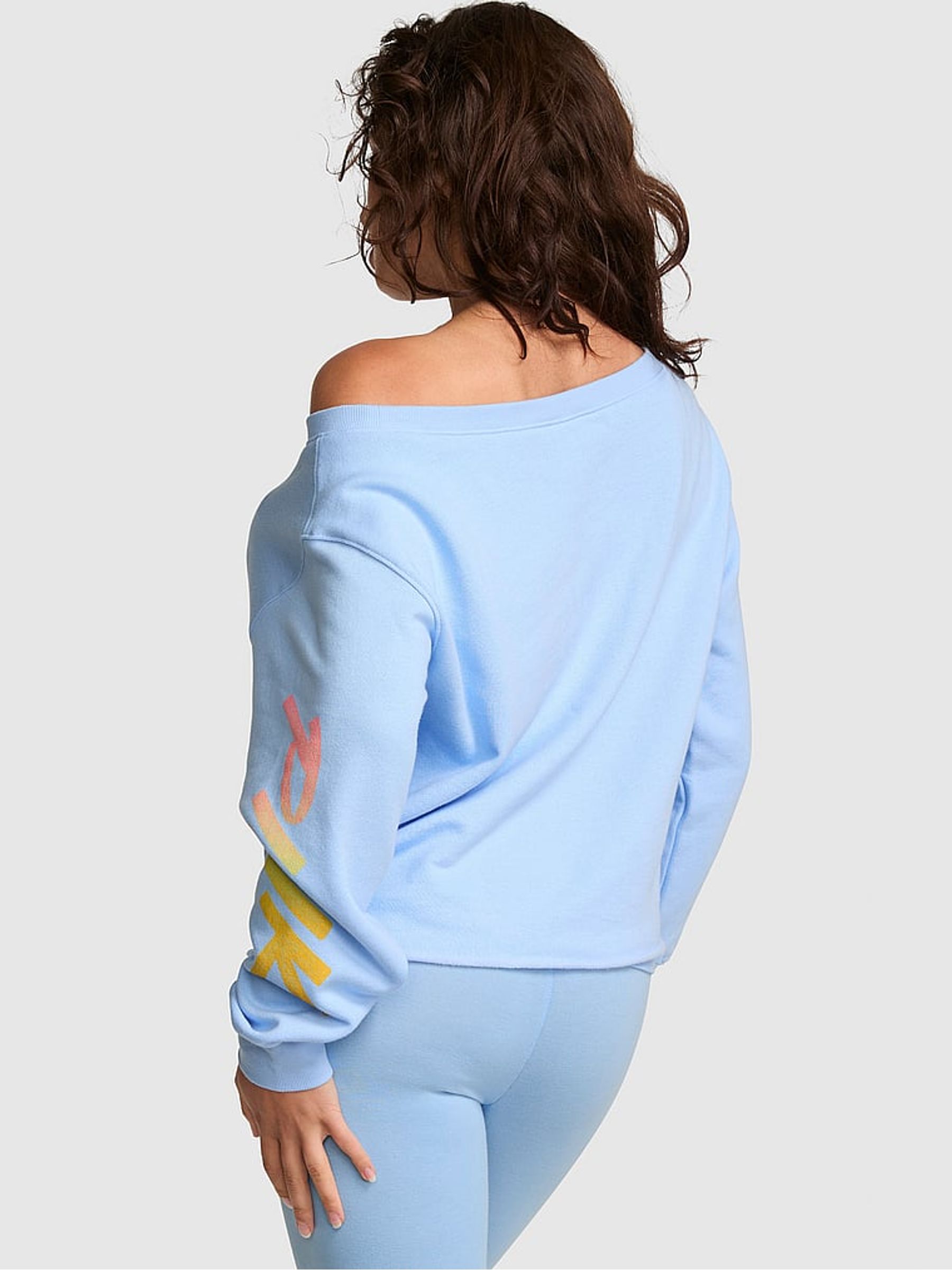 Blue Dancer Off The Shoulder Fleece Sweatshirt - Image 2 of 2