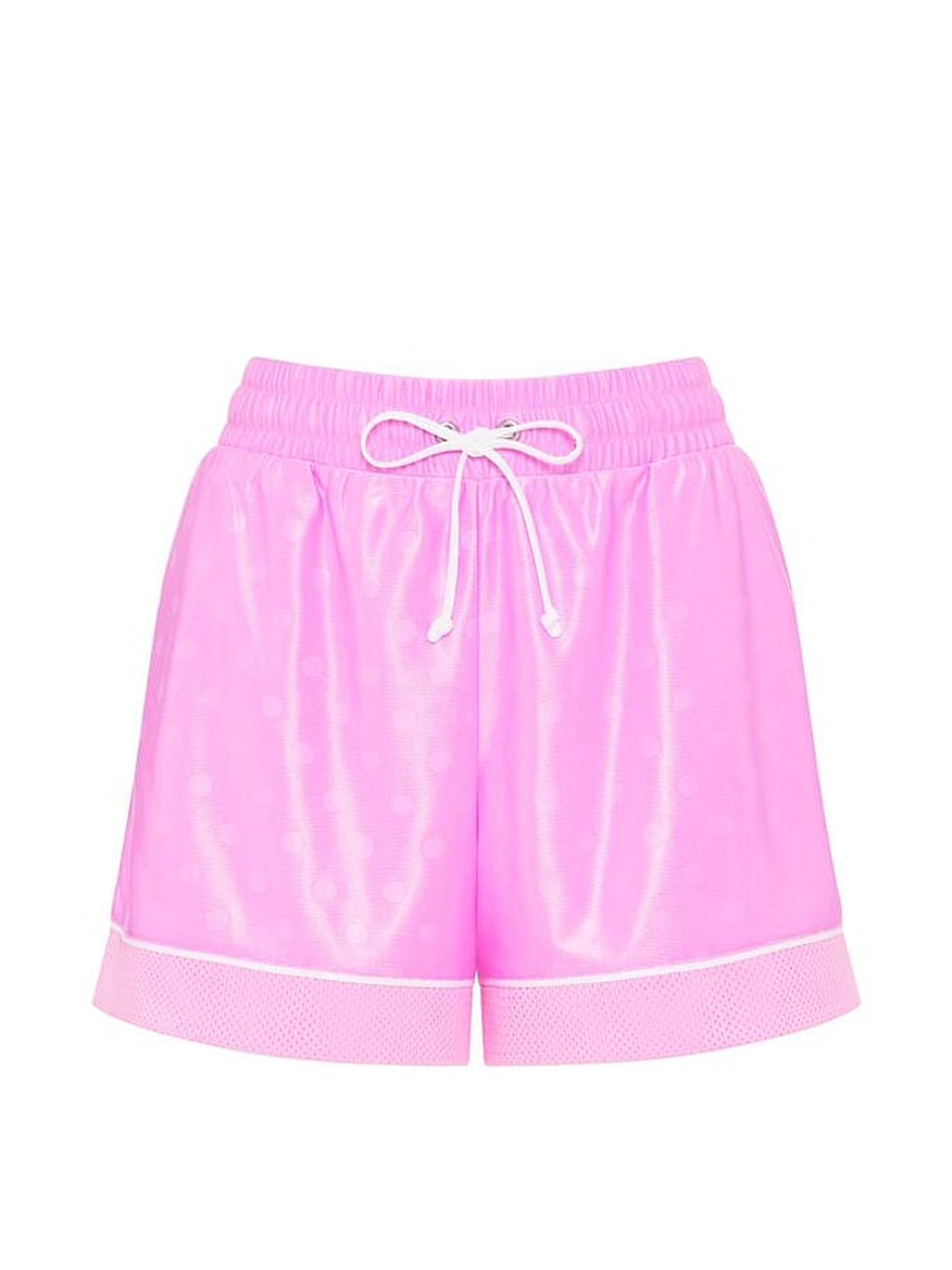 Pink Lollipop Satin Mesh Boxy Shorts - Image 3 of 3
