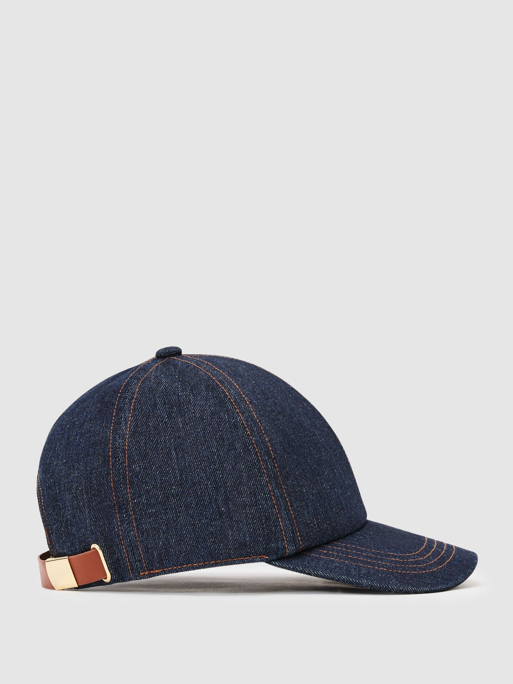 Denim Baseball Cap in Blue - Image 3 of 4