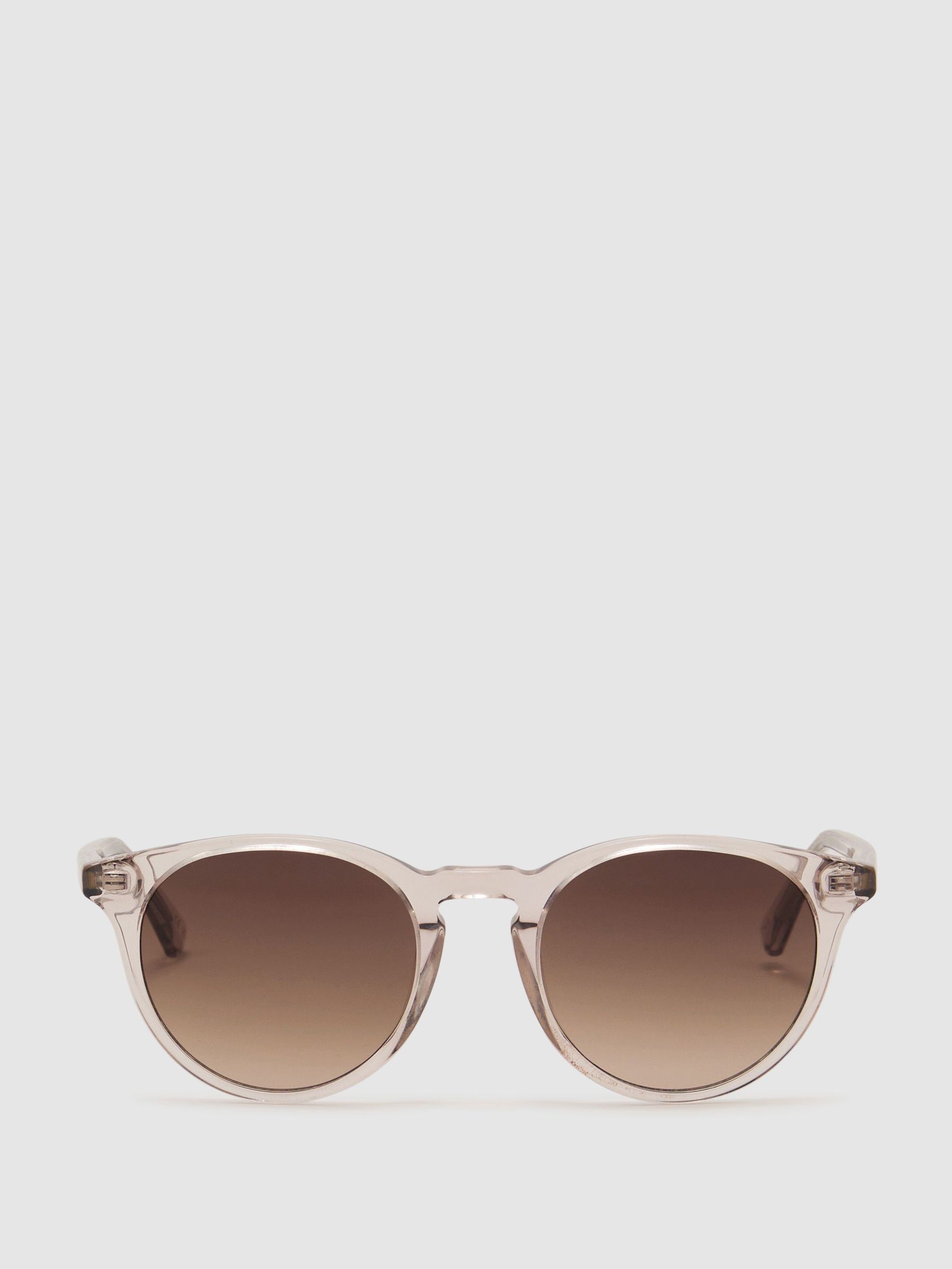 MESSYWEEKEND Round-Frame Clear Sunglasses in Clear - Image 1 of 3