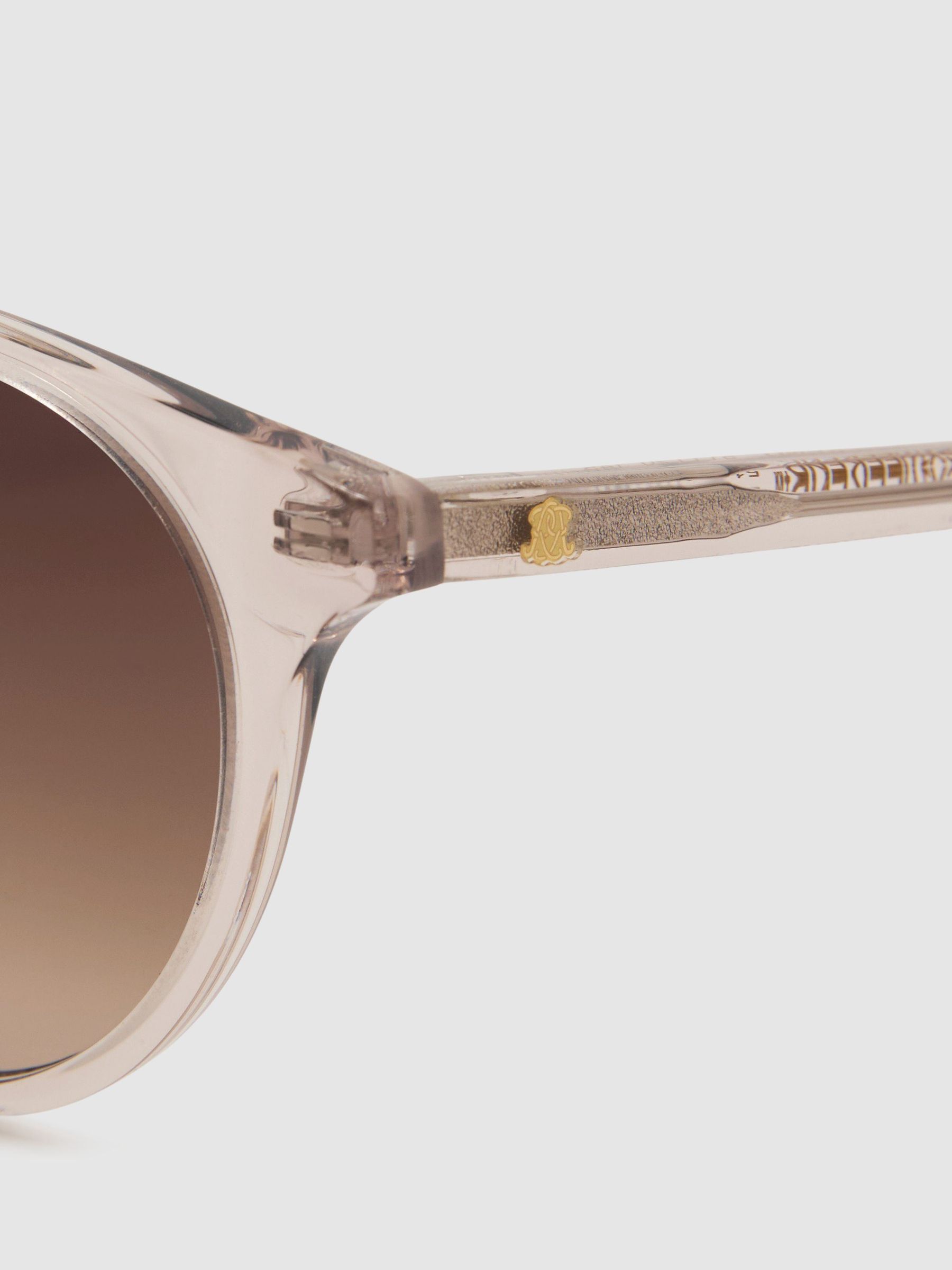 MESSYWEEKEND Round-Frame Clear Sunglasses in Clear - Image 3 of 3