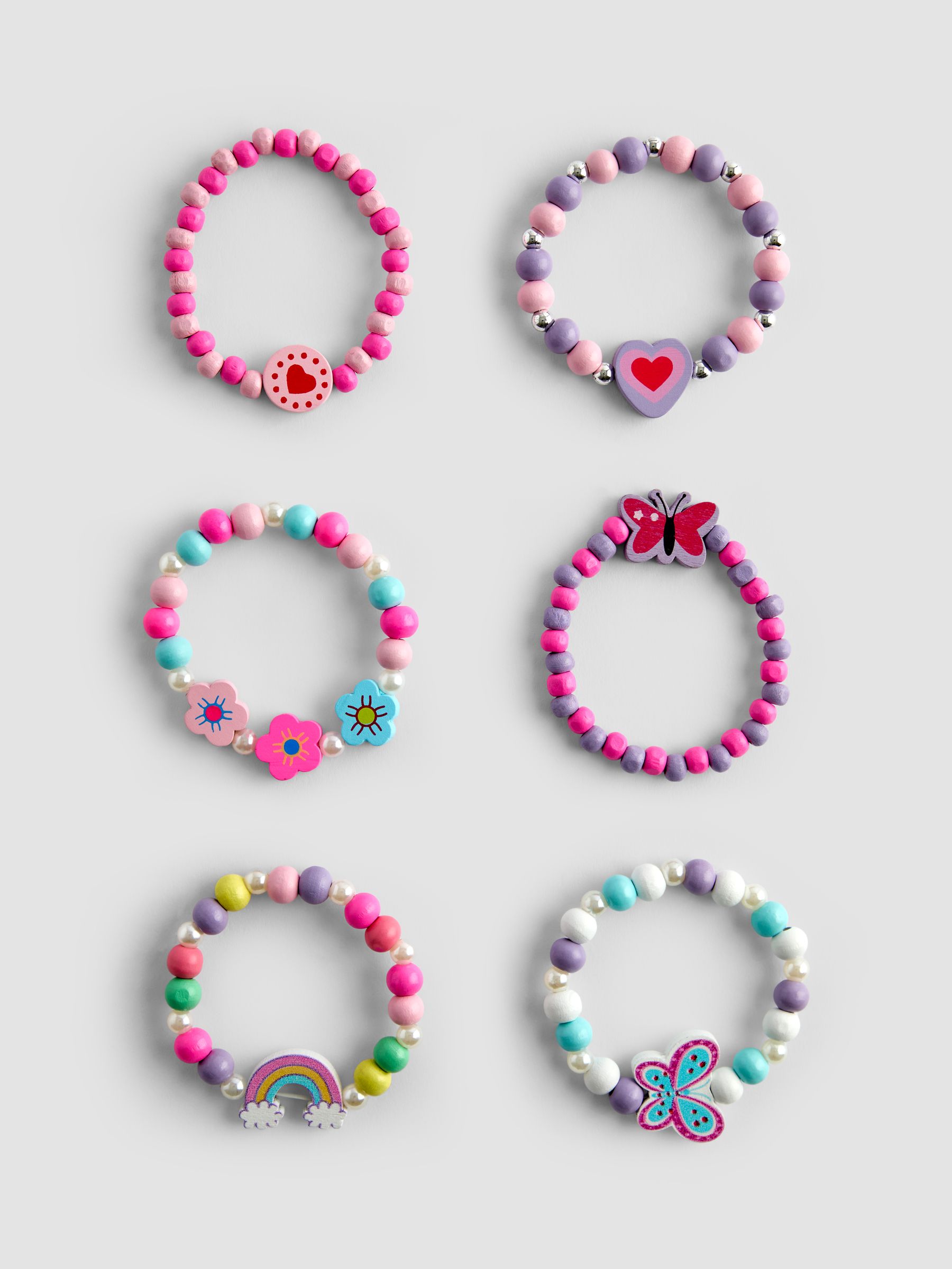 Multi Colour 6-Pack Bracelets - Image 2 of 4