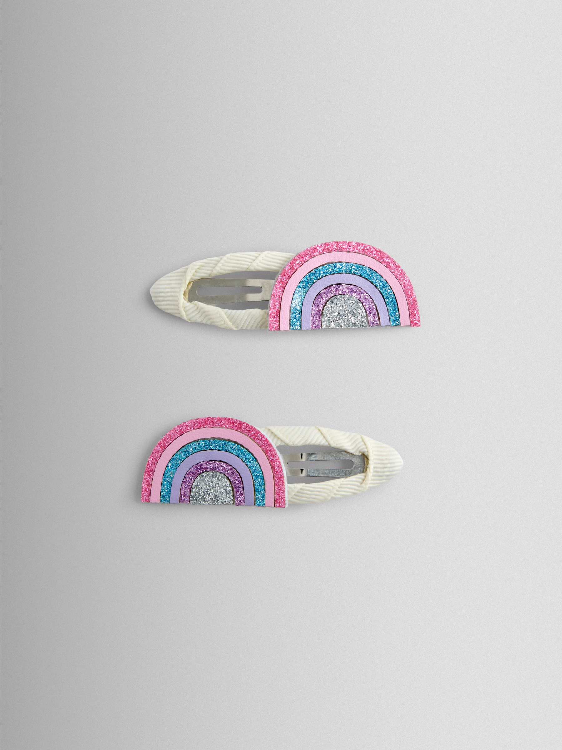 Multi Colour 2-Pack Rainbow Clips - Image 1 of 4