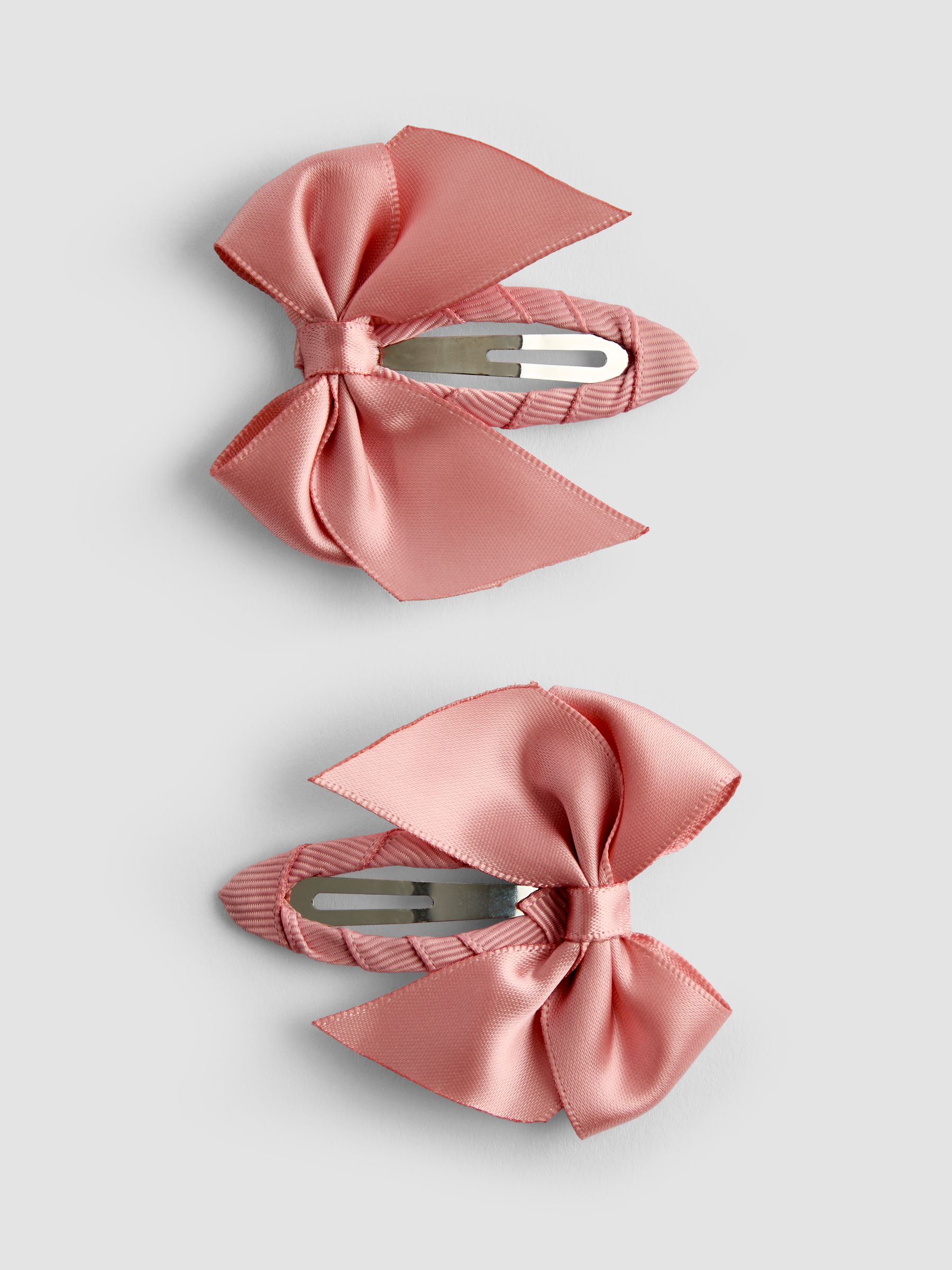 Light Pink 2 Pack Bow Hair Clips - Image 2 of 4
