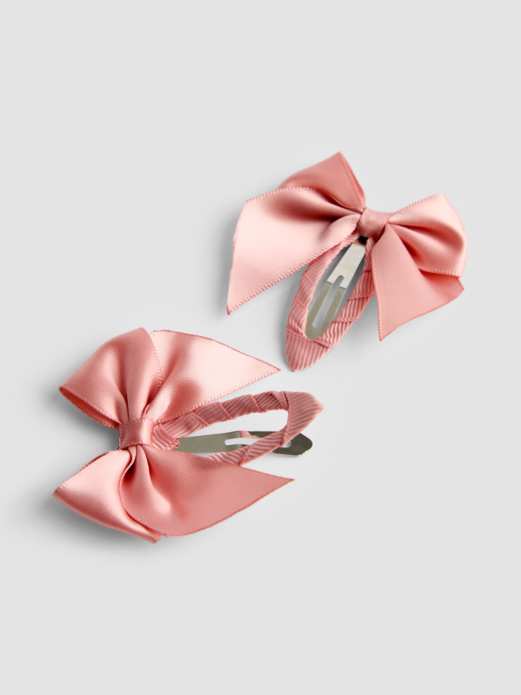 Light Pink 2 Pack Bow Hair Clips - Image 3 of 4
