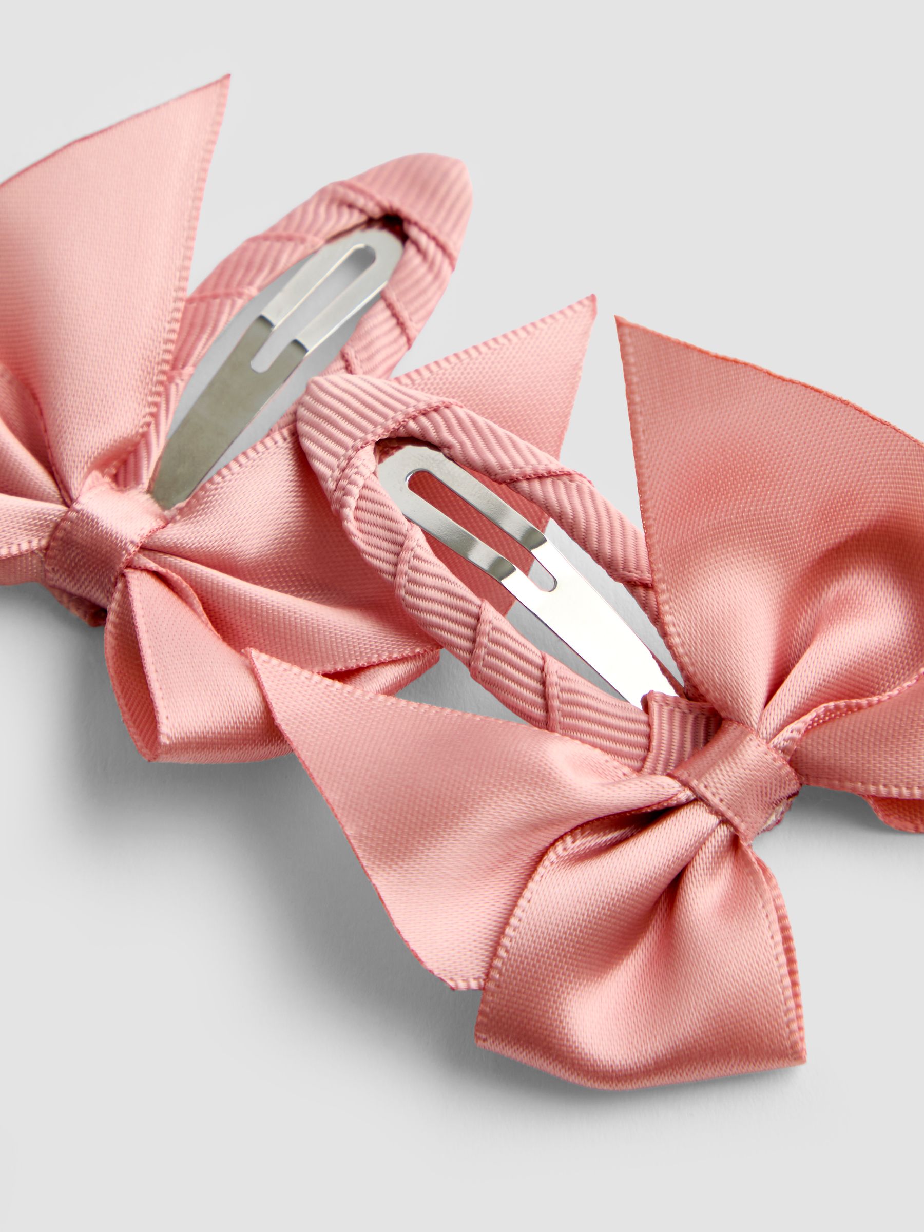 Light Pink 2 Pack Bow Hair Clips - Image 4 of 4
