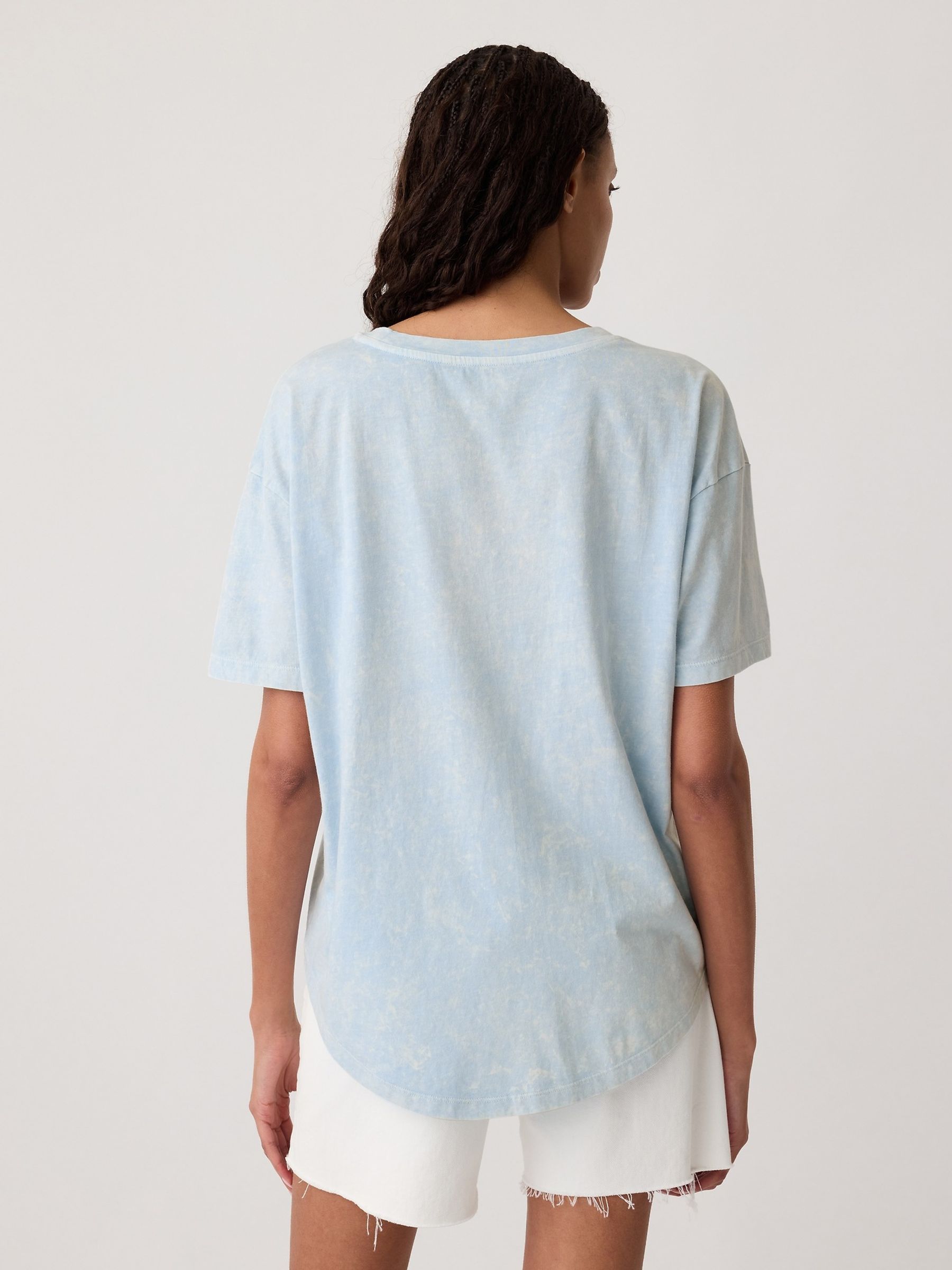 Blue Organic Cotton Arch Logo Short Sleeve T-Shirt - Image 2 of 5