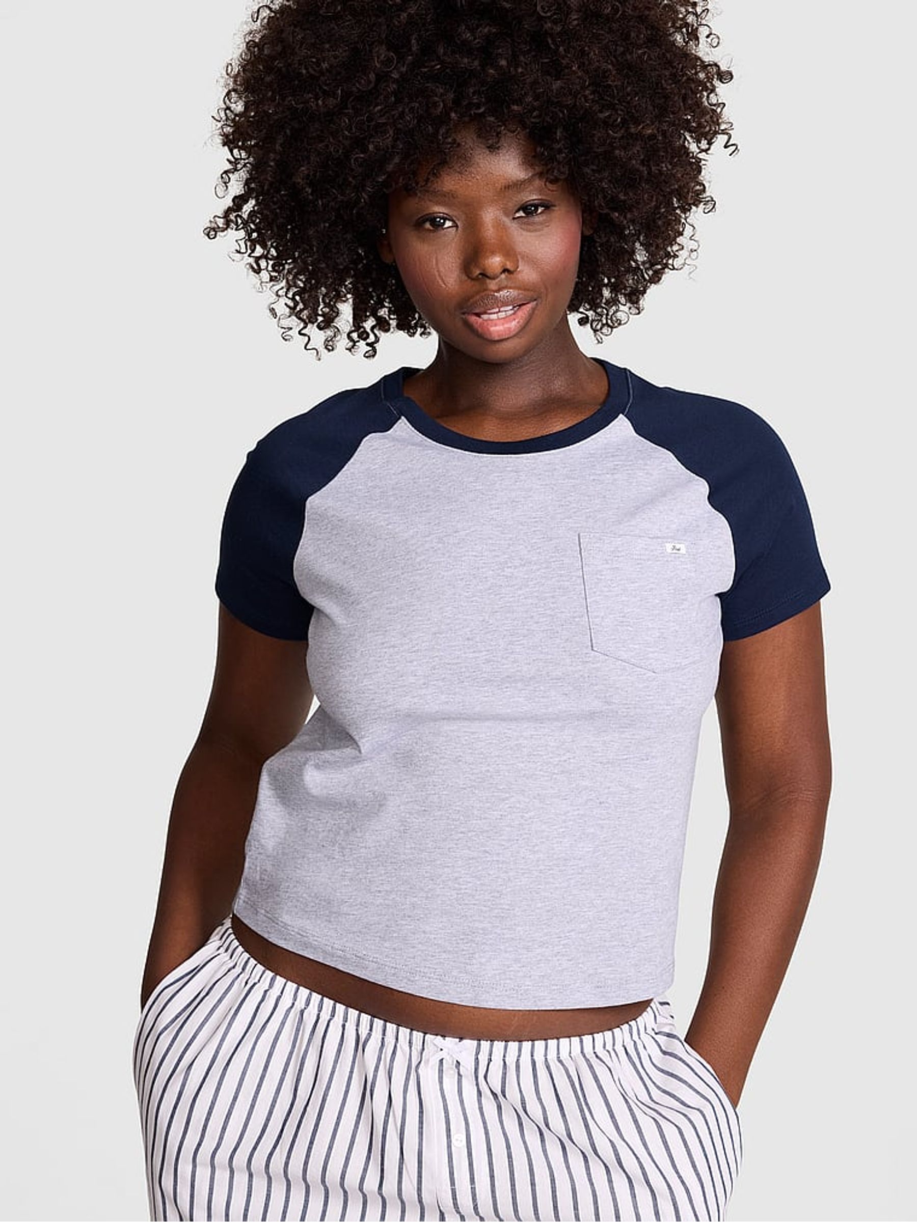 Medium Heather Grey Pocket Pyjama Top - Image 1 of 2