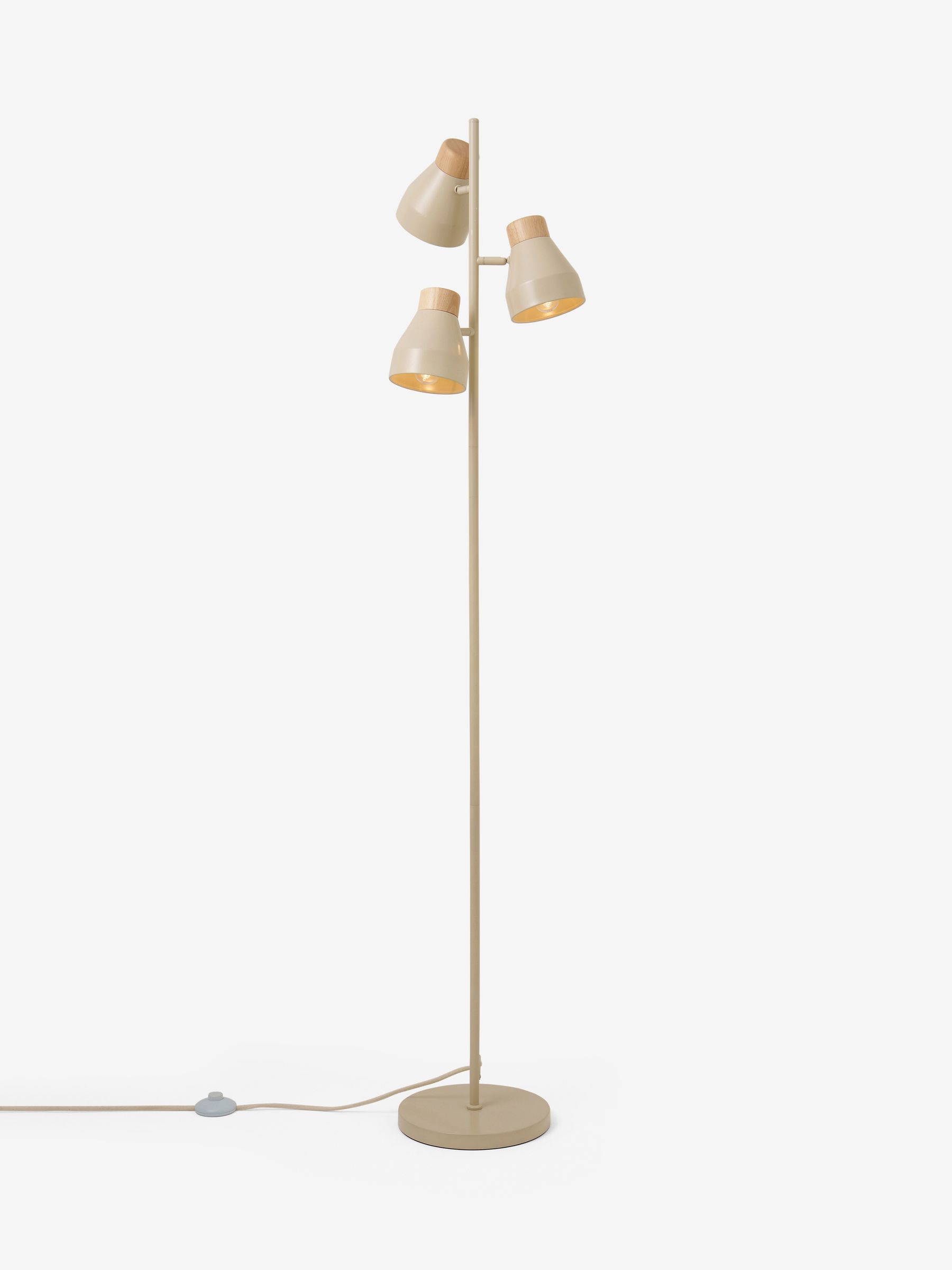 Albert 3 Light Floor Lamp in Cream - Image 3 of 3