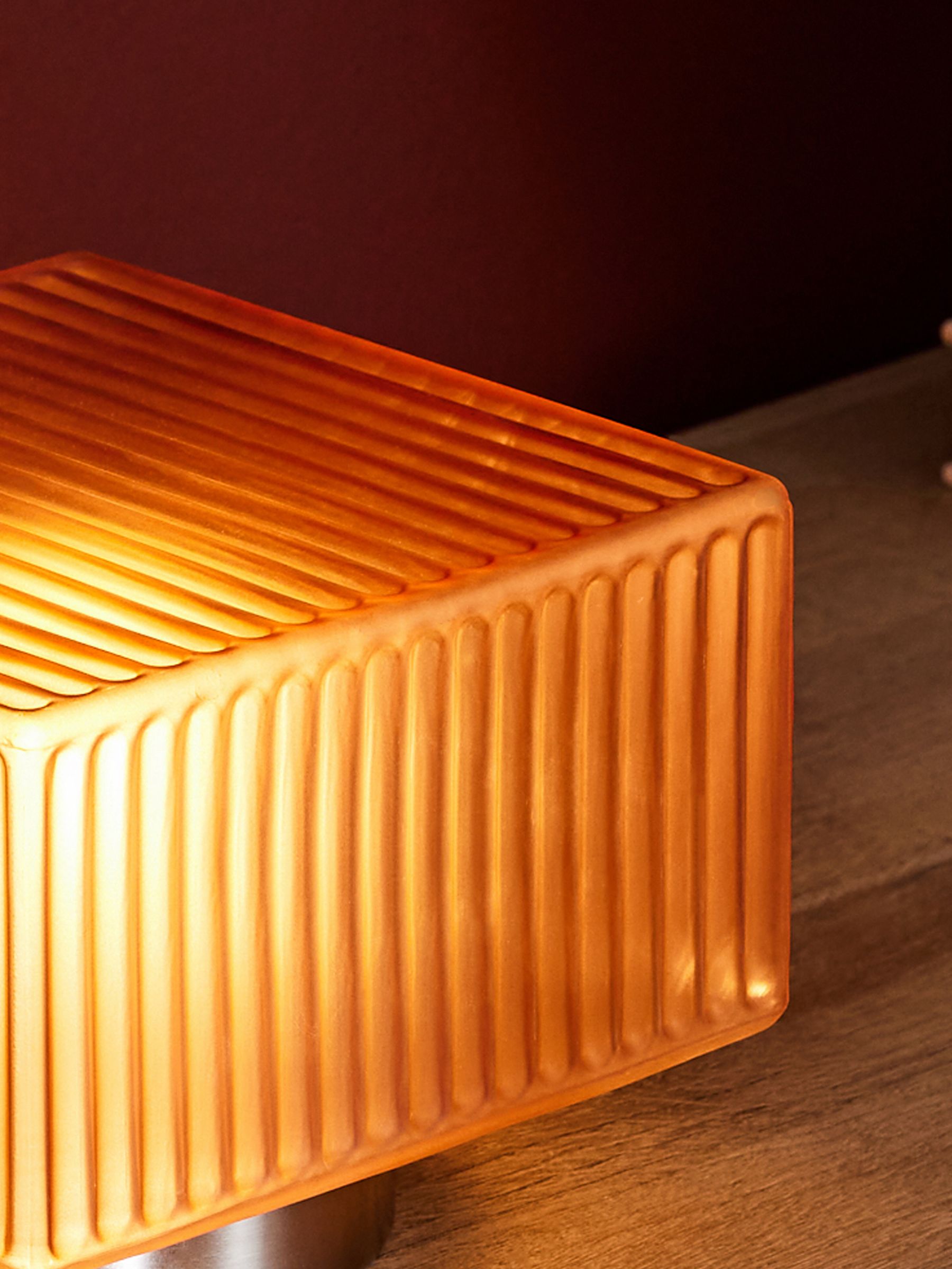 Alma Table Lamp in Brown/ Chrome - Image 3 of 5