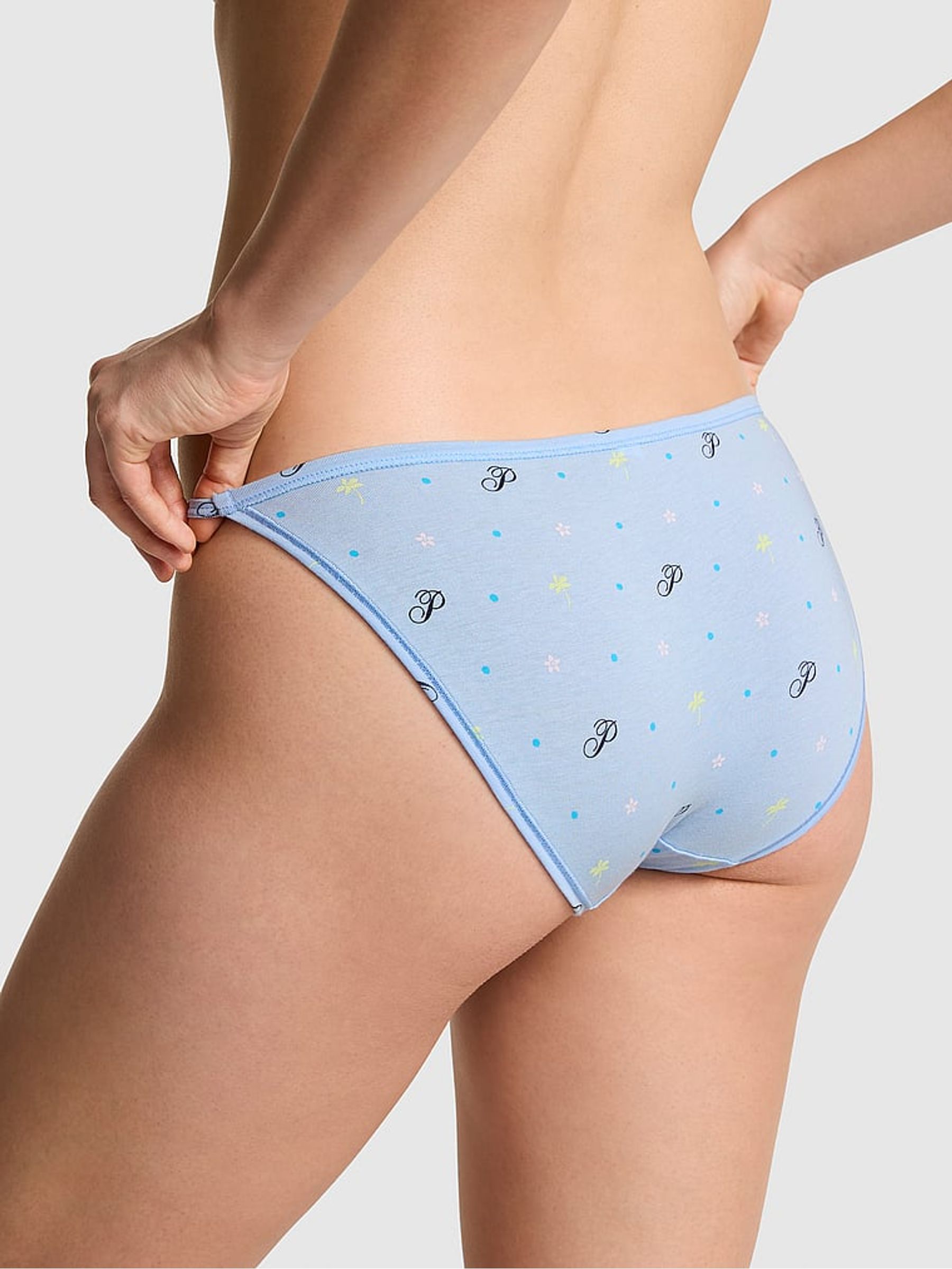 Blue Dancer Floral Bikini Cotton Knickers - Image 2 of 2