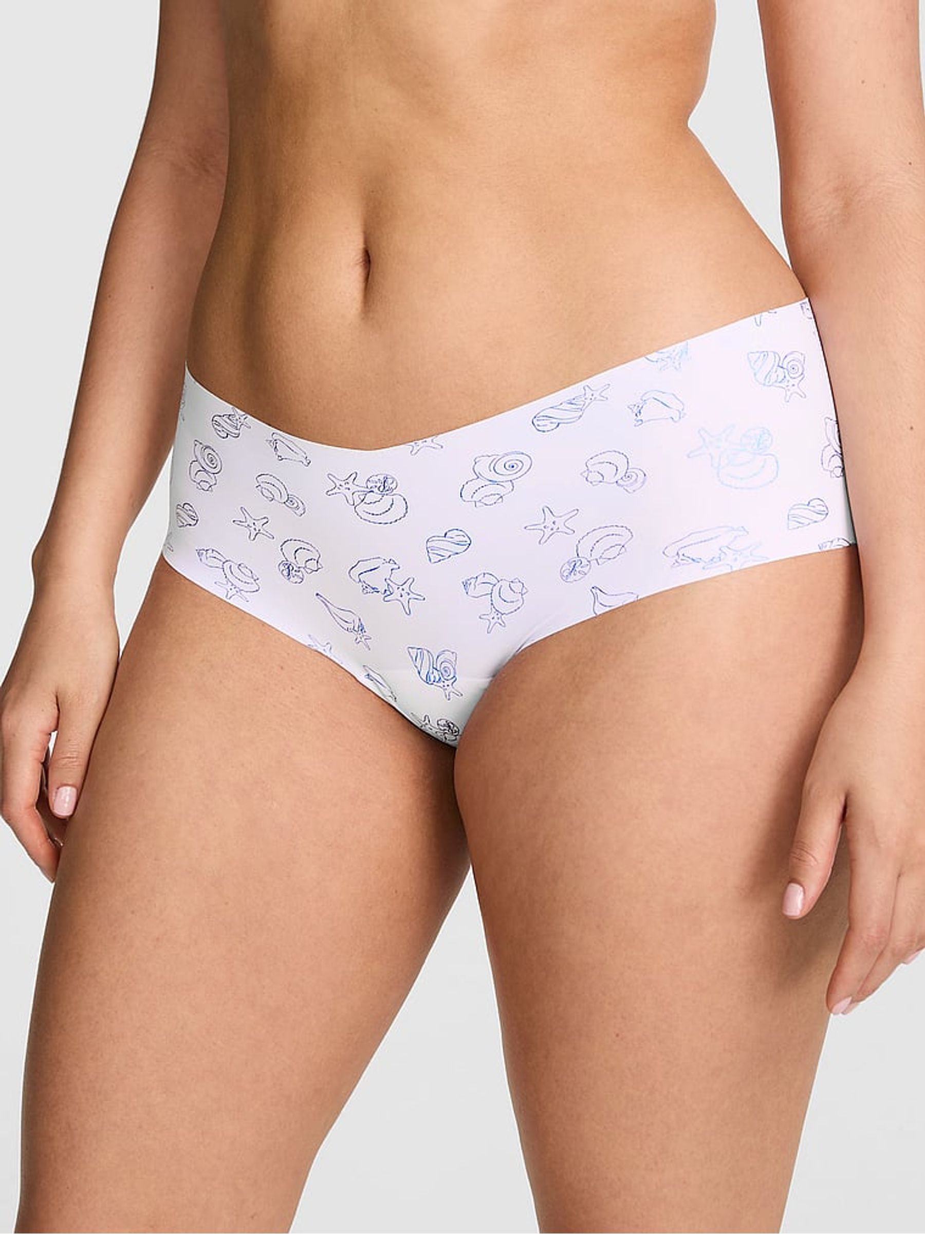 White Seashell Print Hipster No Show Knickers - Image 1 of 2 White Seashell Print Hipster No Show Knickers - Image 1 of 2