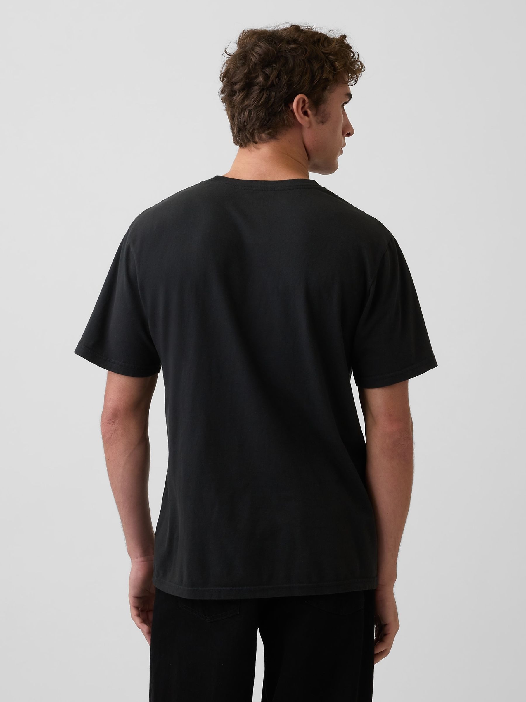Black Led Zepplin Relaxed Graphic Short Sleeve T-Shirt - Image 2 of 4