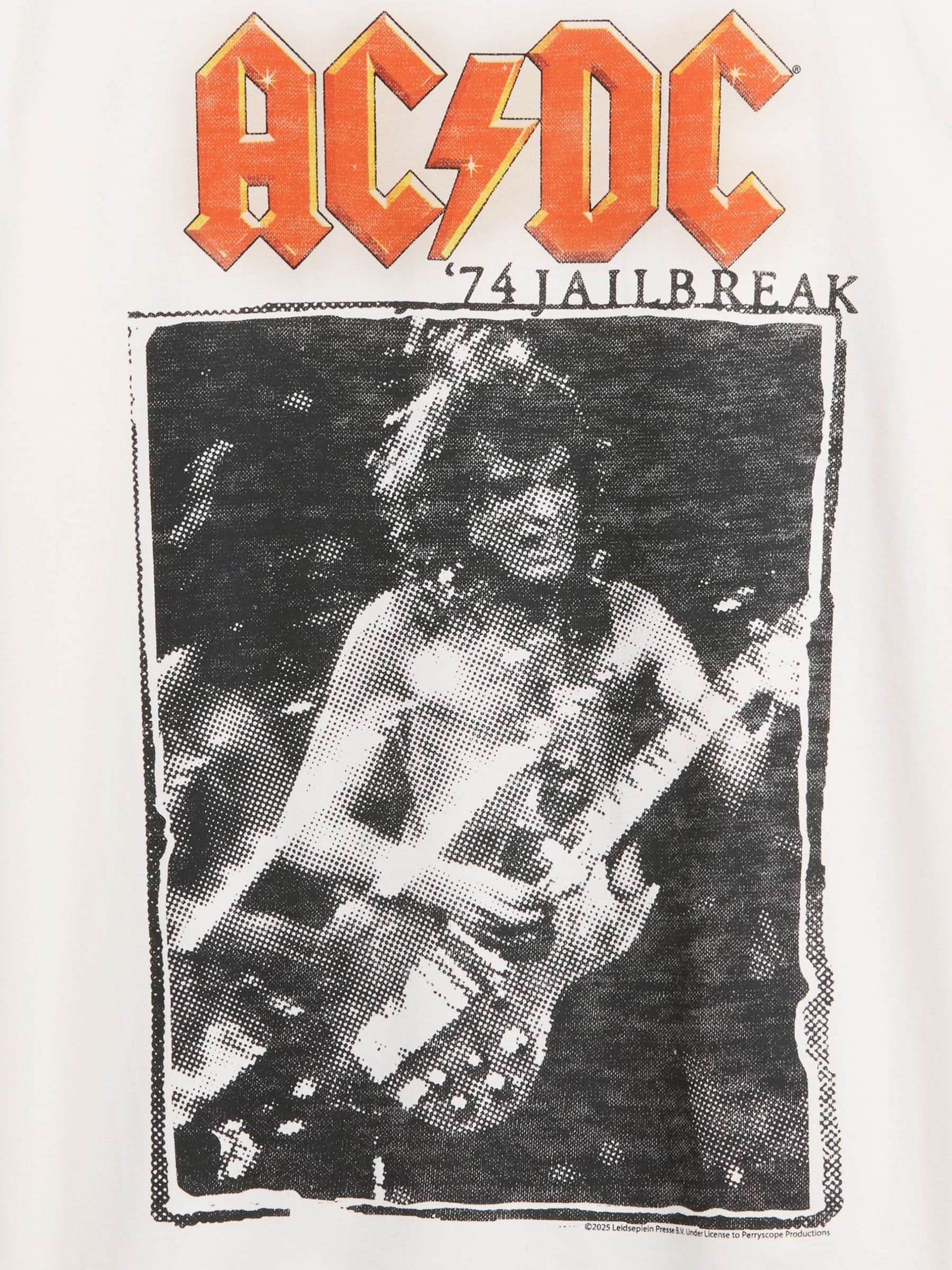White ACDC Relaxed Graphic T-Shirt - Image 4 of 4