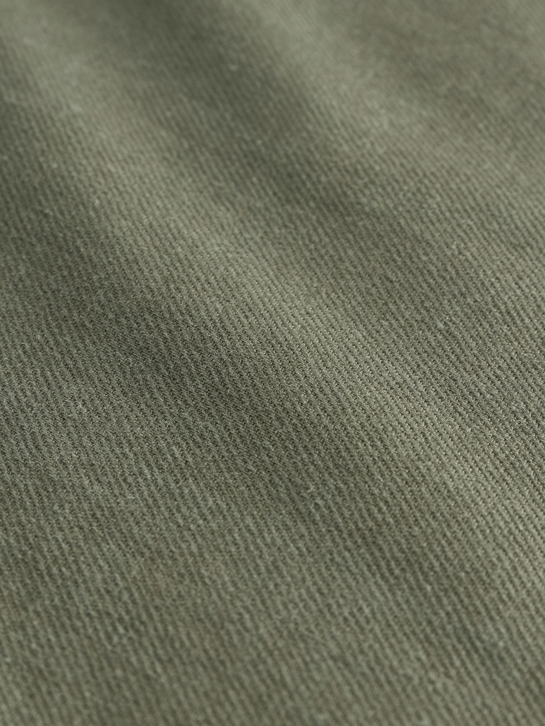 Green Linen-Cotton Relaxed Straight Trousers - Image 3 of 6