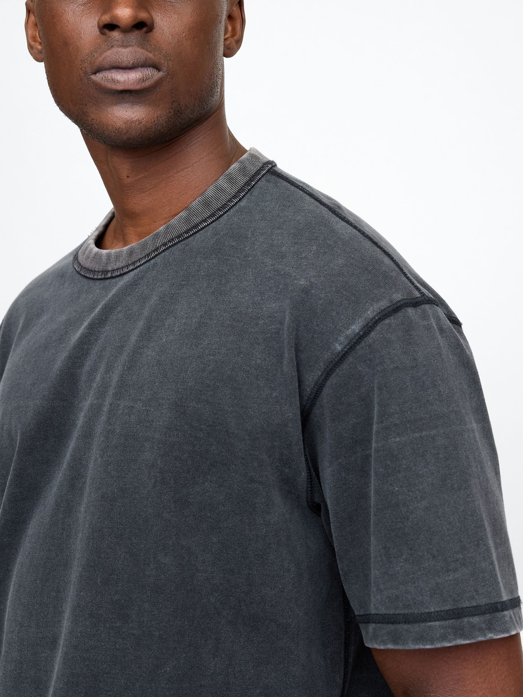 Black Heavyweight Boxy T-Shirt - Image 3 of 3