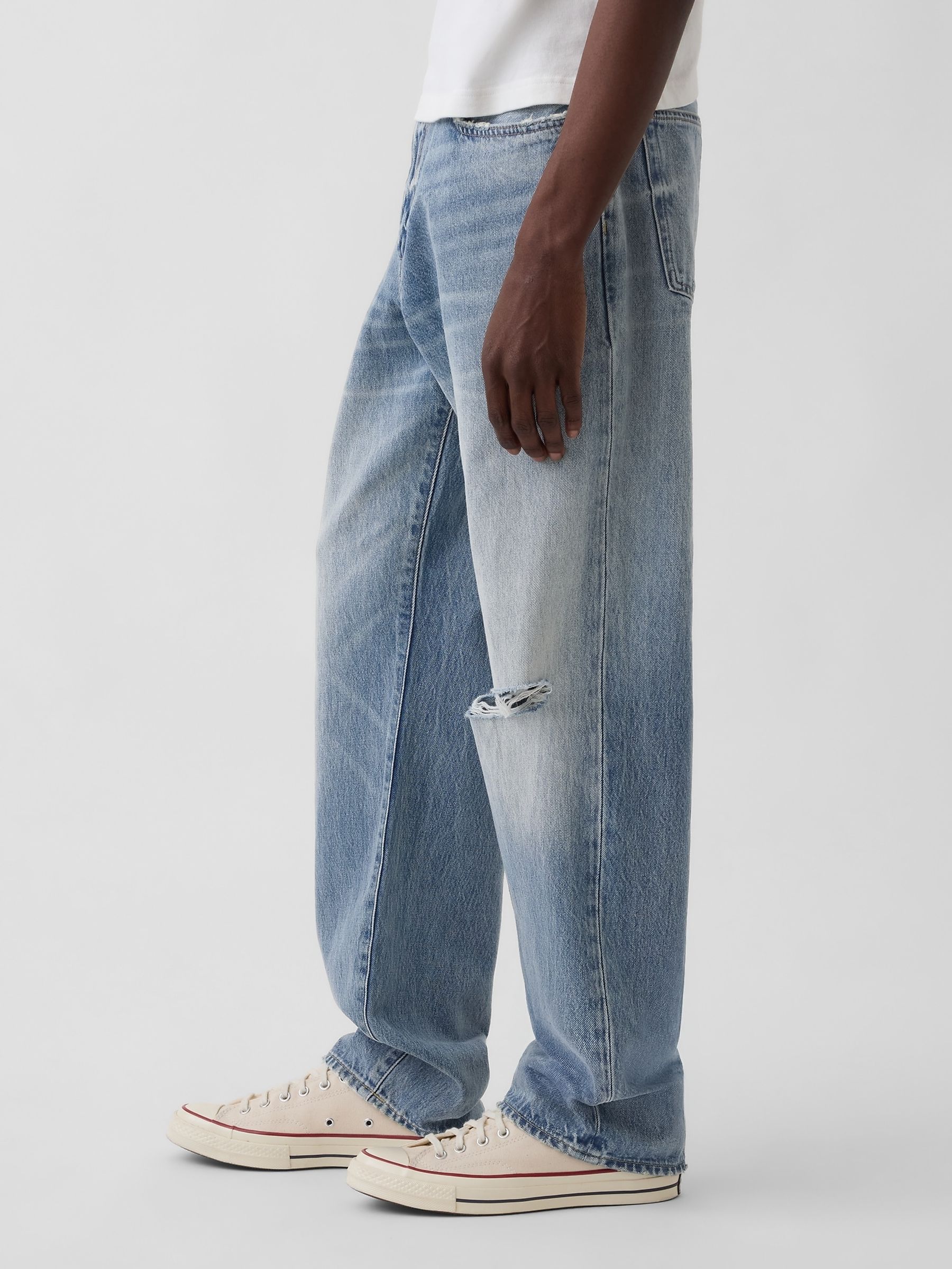Medium Wash Relaxed Straight Jeans - Image 3 of 5