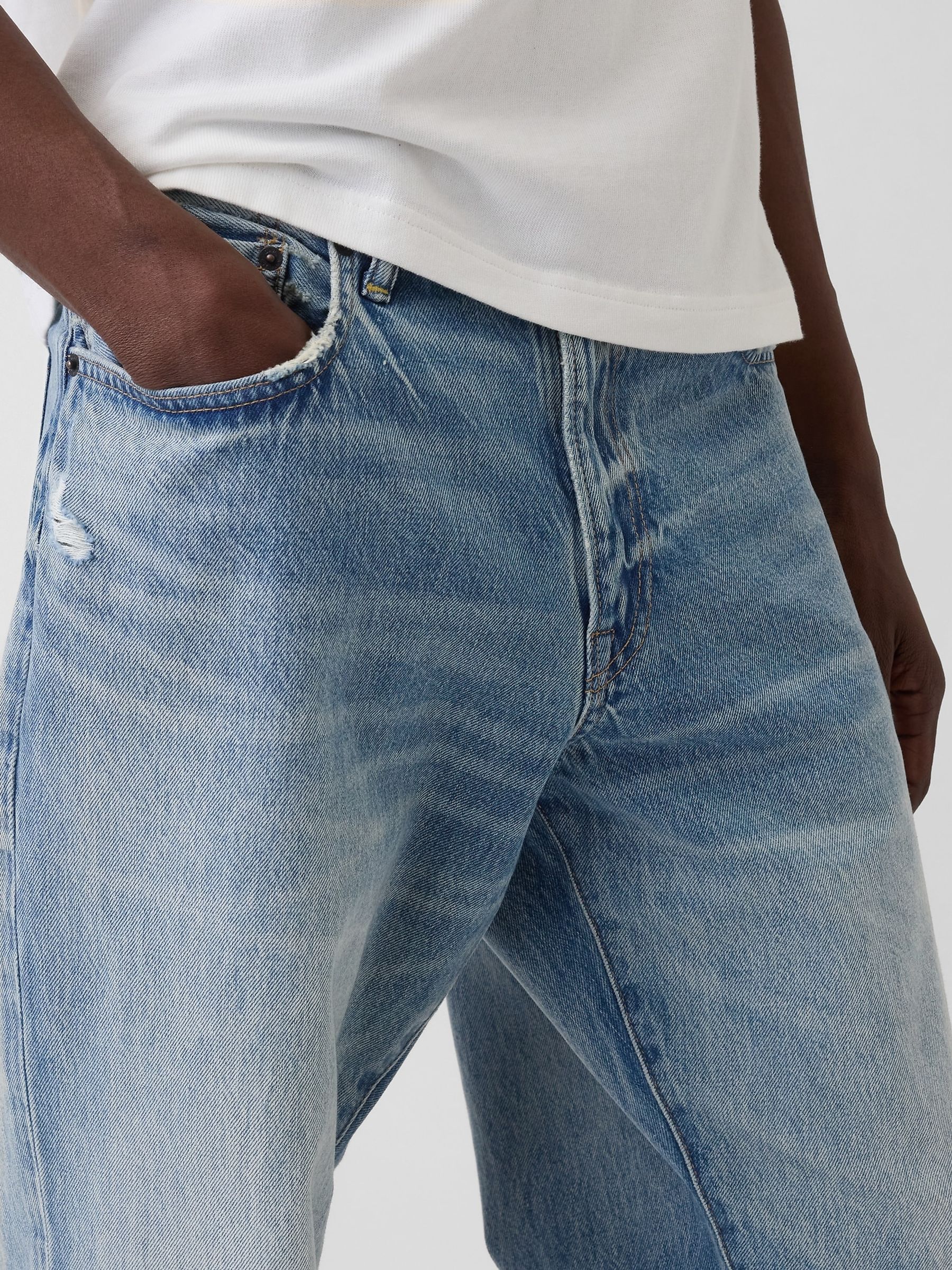 Medium Wash Relaxed Straight Jeans - Image 4 of 5