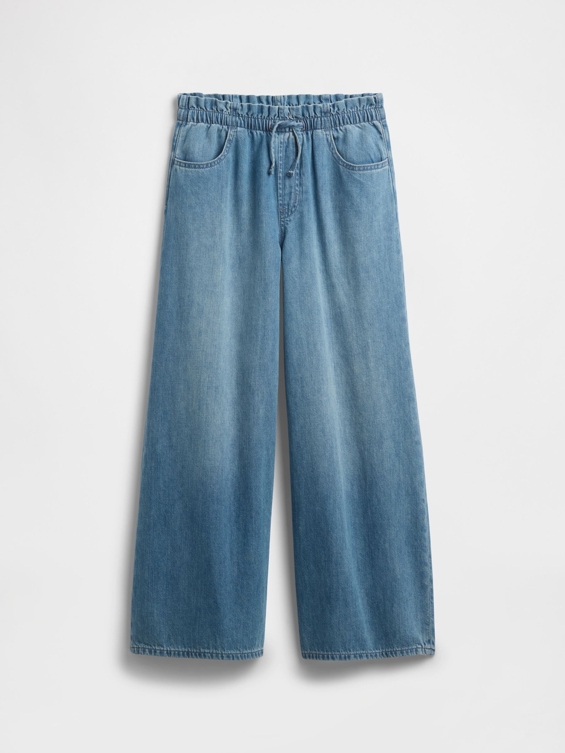 Blue Mid Rise SuperLight Pull On Baggy Jeans - Image 2 of 4