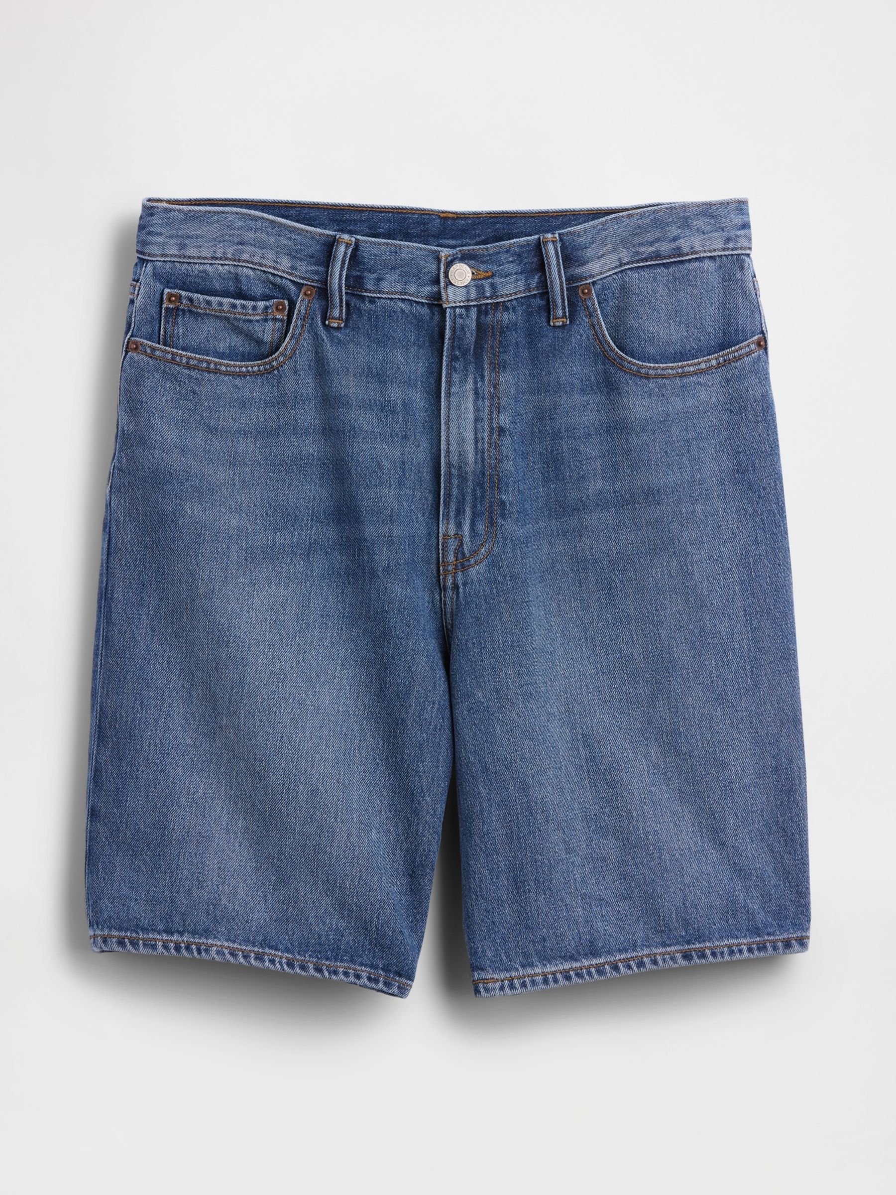 Blue 9" SuperSoft Loose Denim Shorts - Image 6 of 6