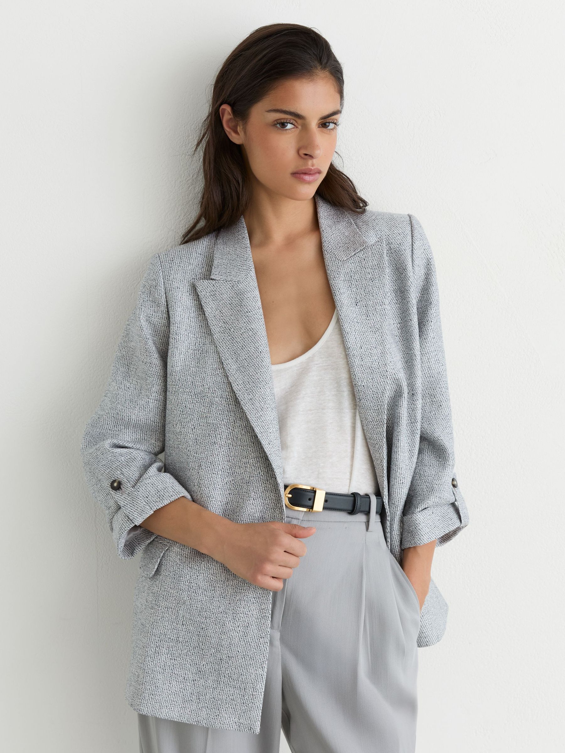 Jacket in Pale Blue - Image 1 of 5 Jacket in Pale Blue - Image 1 of 5