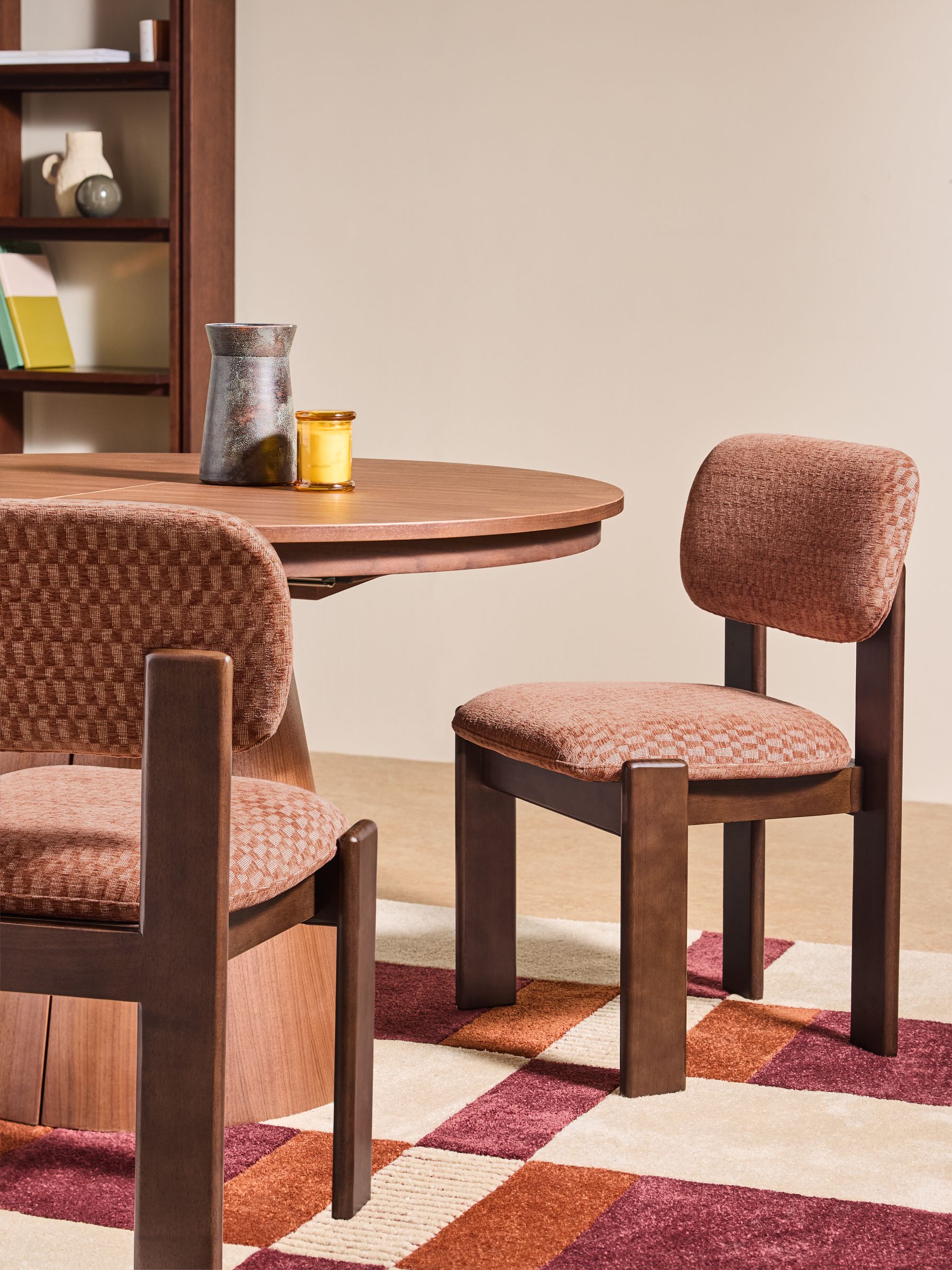 Set of 2 Colton Dining Chairs in Lanzo Rust Orange - Image 1 of 5