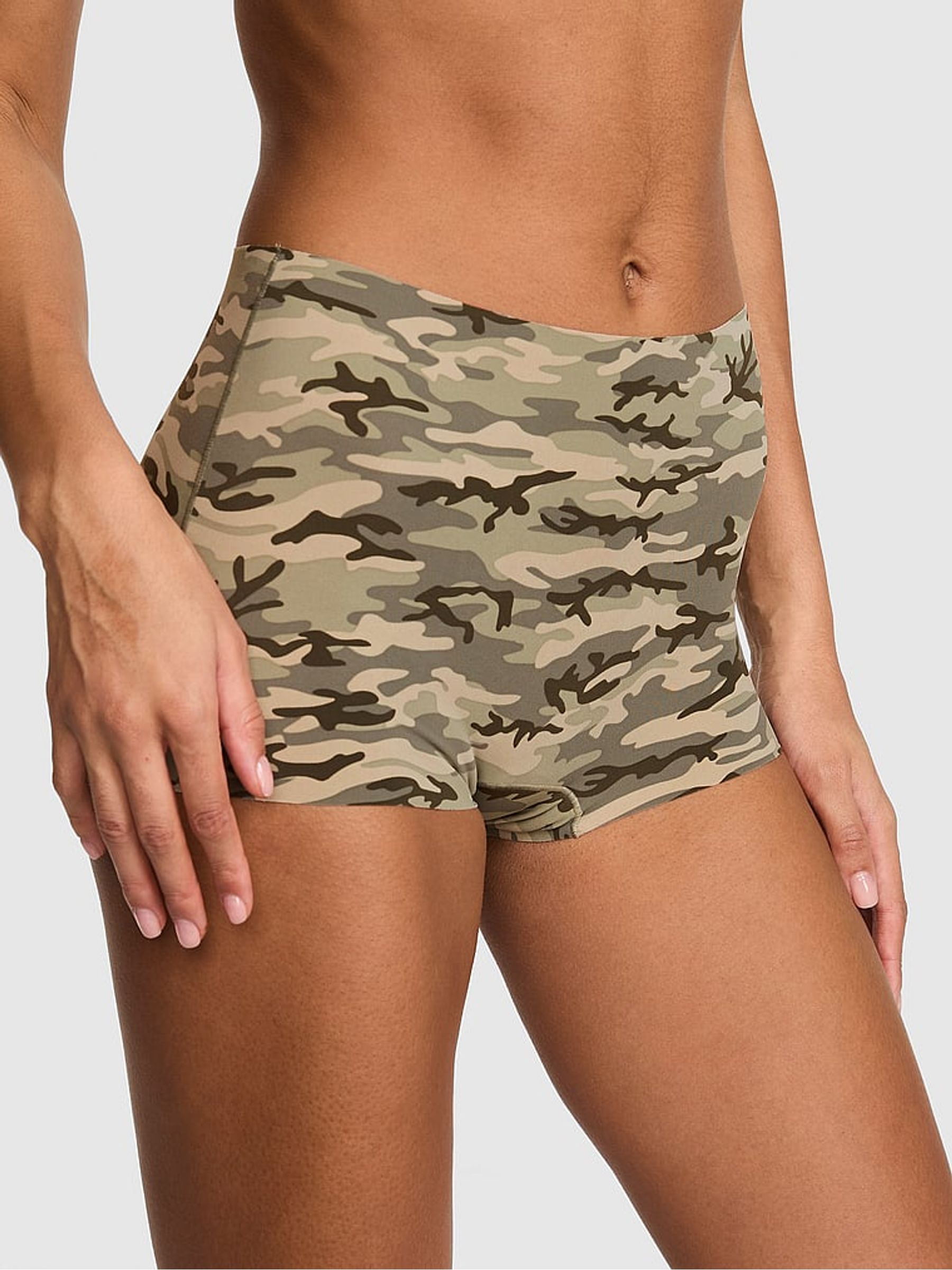 Faded Camo Green Short No Show Knickers - Image 1 of 2