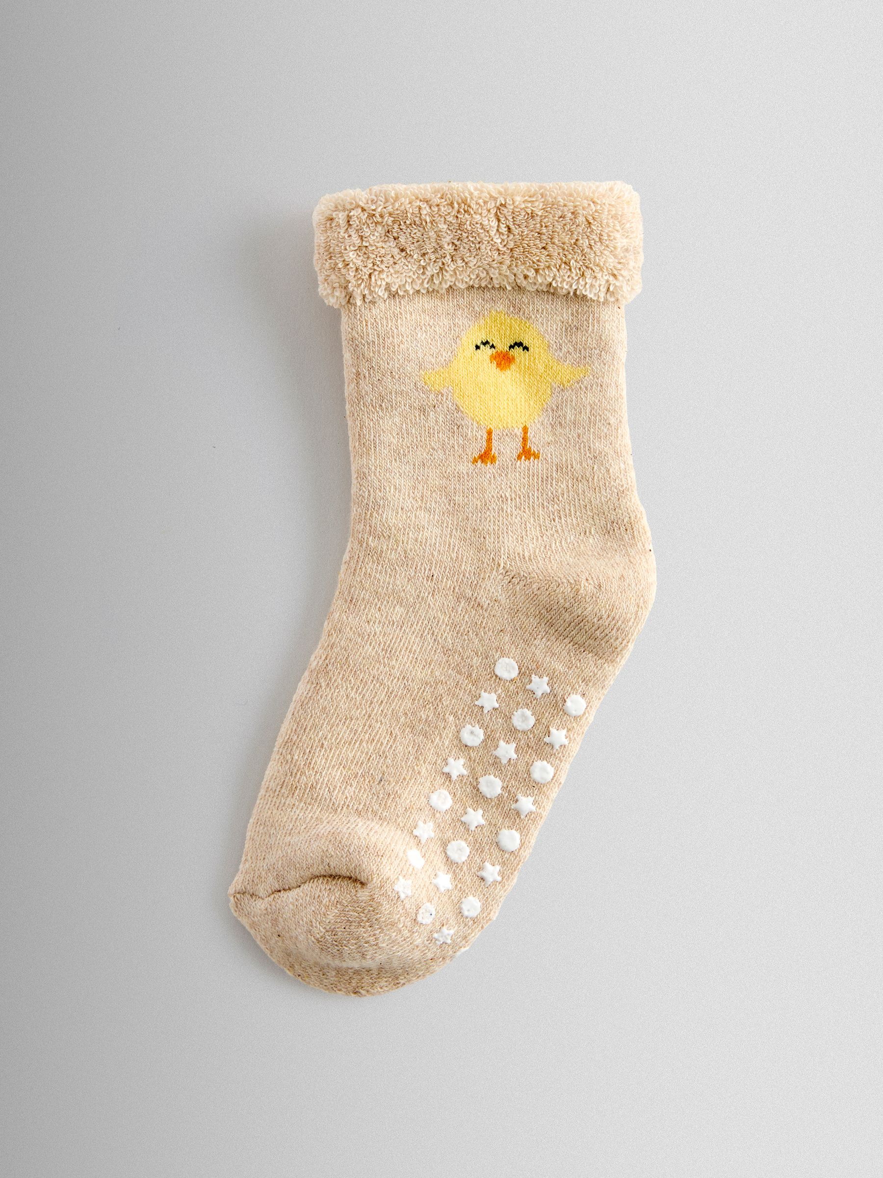 Light Brown 3-Pack Baby Chick Sock - Image 3 of 5