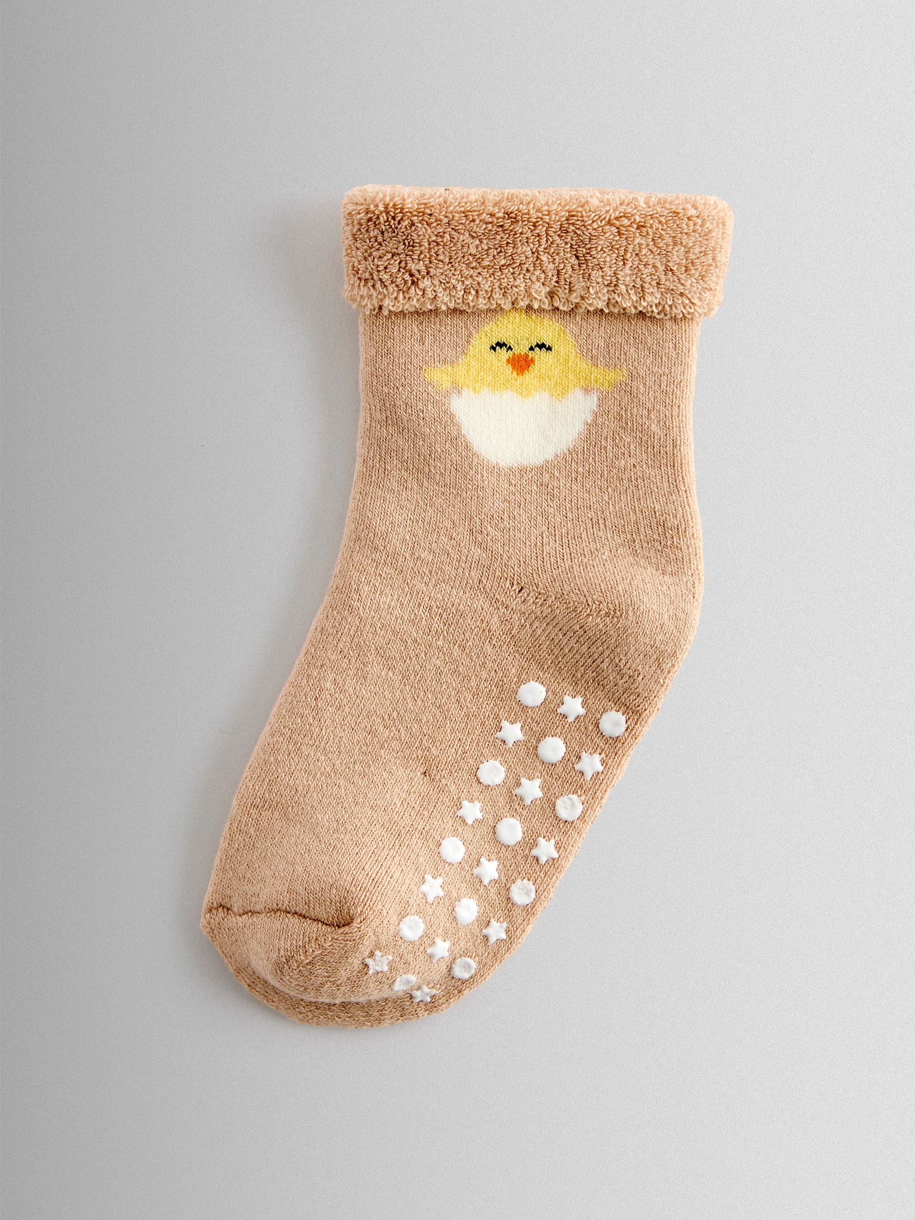Light Brown 3-Pack Baby Chick Sock - Image 4 of 5