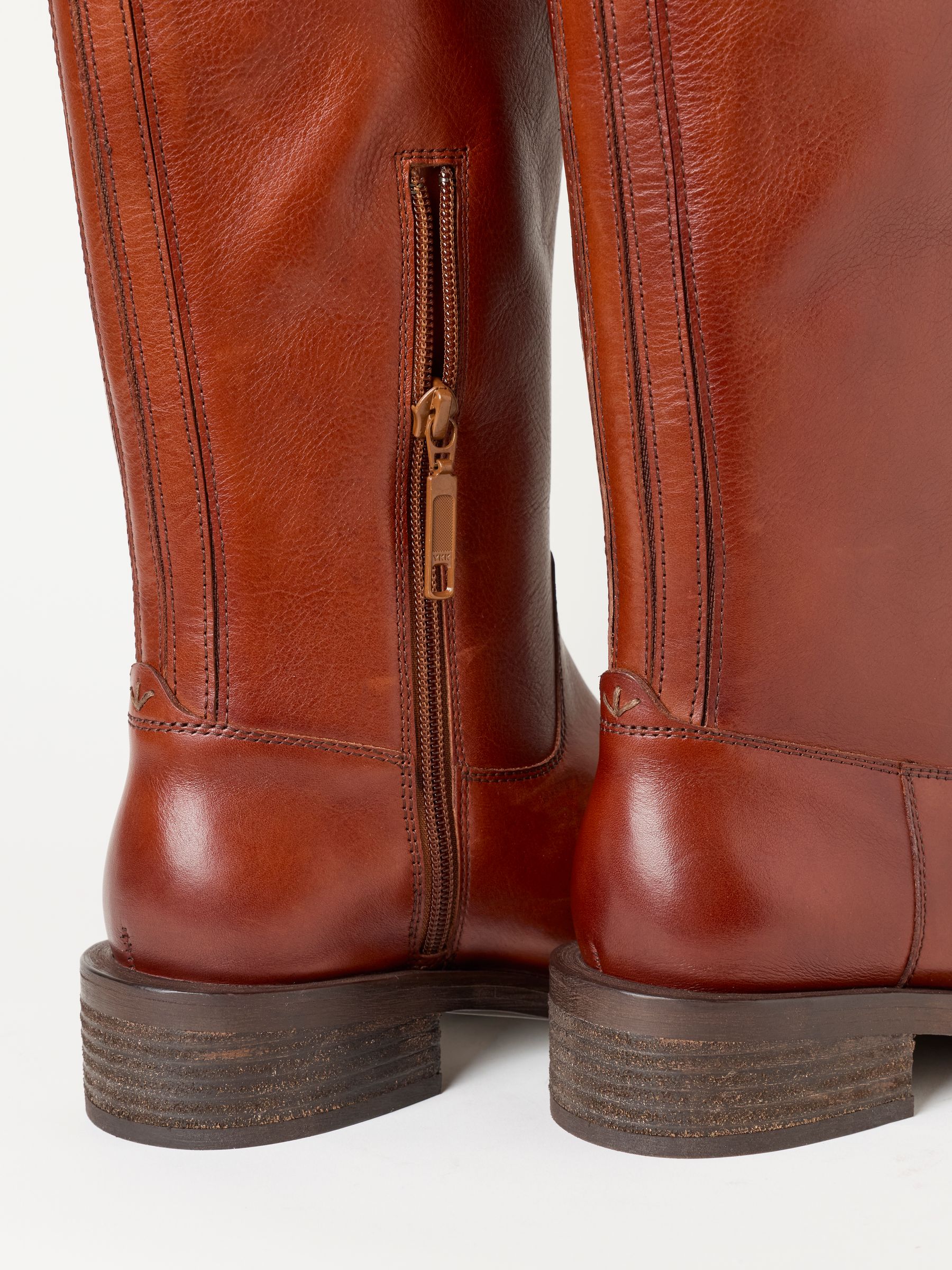 Tan Brown Leather Knee High Riding Boot - Image 5 of 5 Tan Brown Leather Knee High Riding Boot - Image 5 of 5