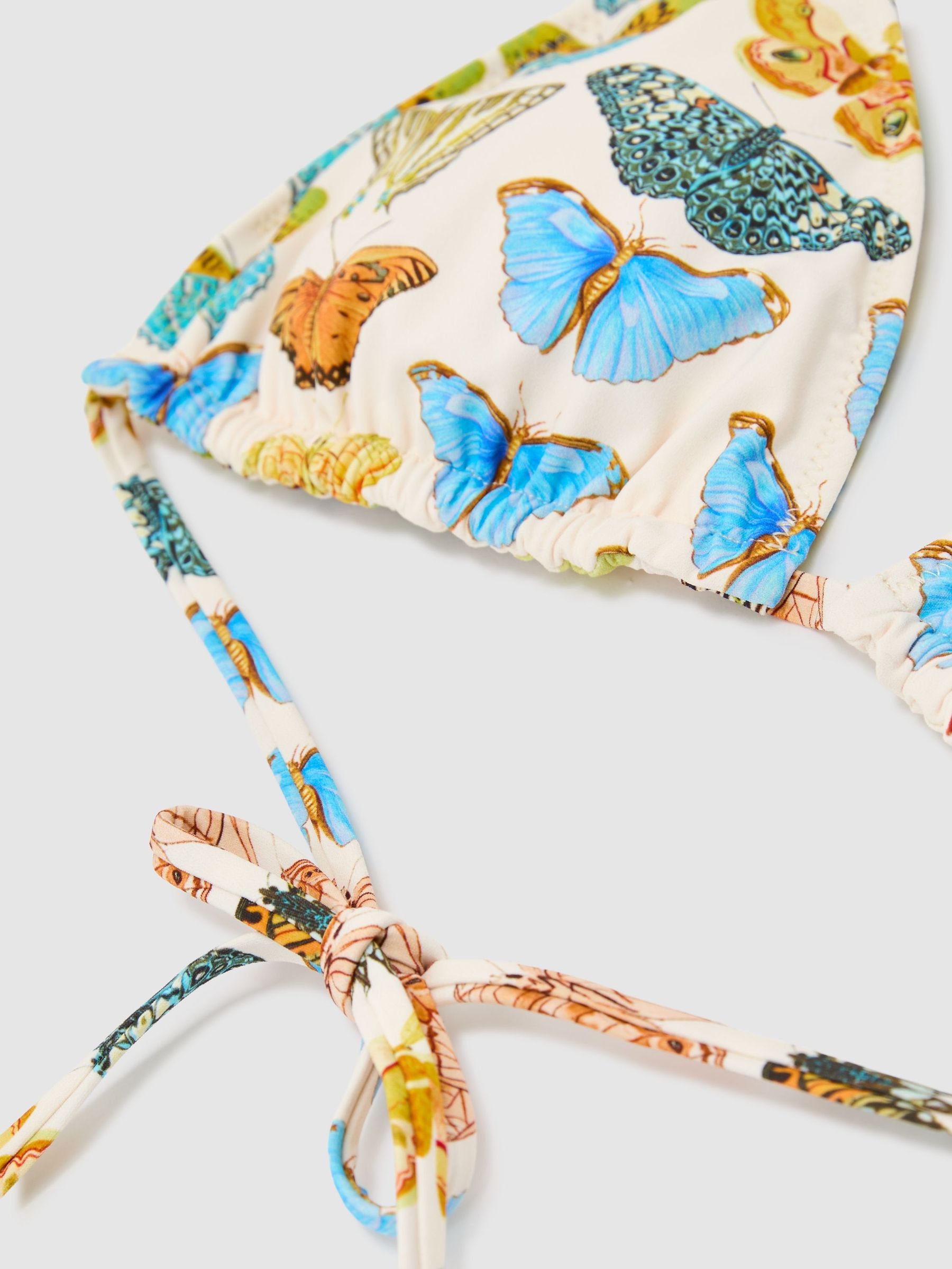 Reiss | NYBG Printed Reversible Bikini Top in Cream Print - Image 8 of 8