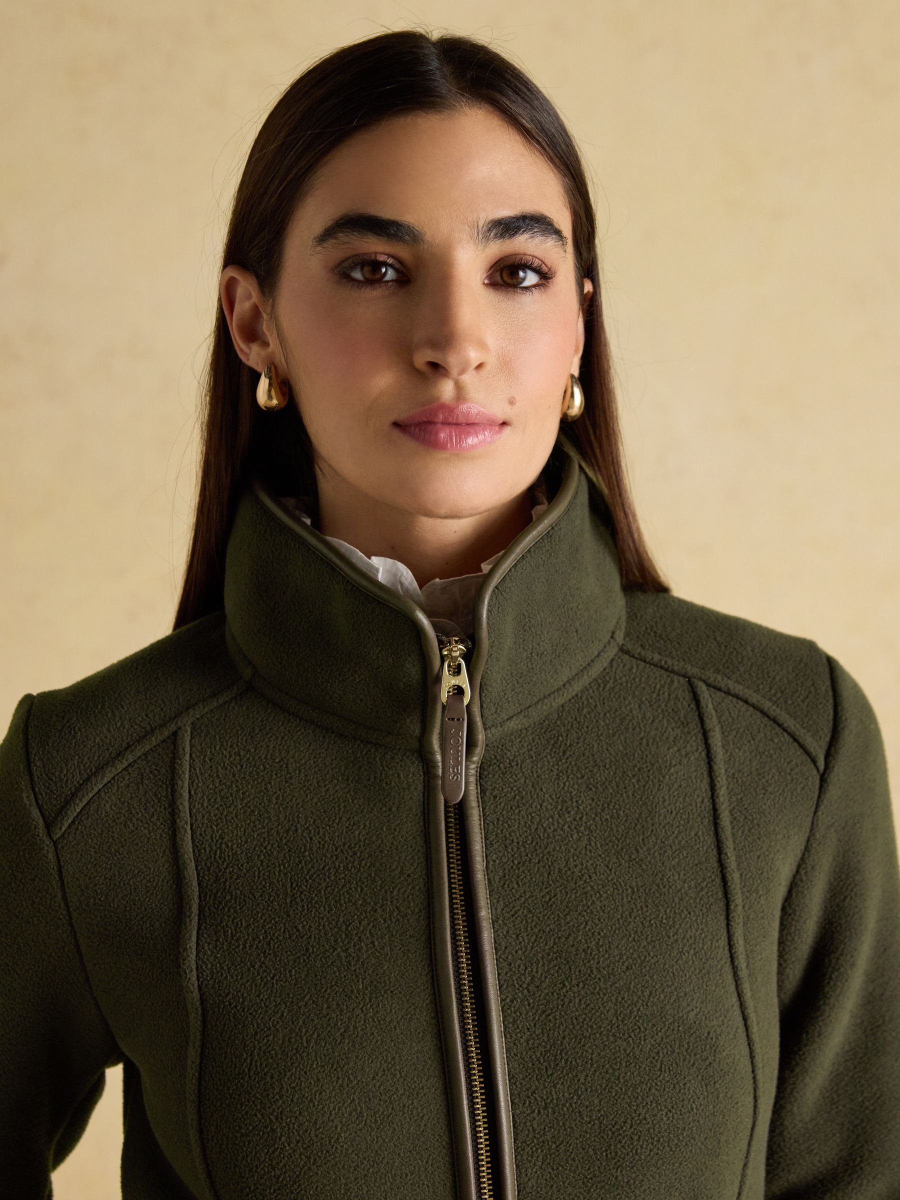 Heritage Green Longline Zip Through Fleece - Image 4 of 9