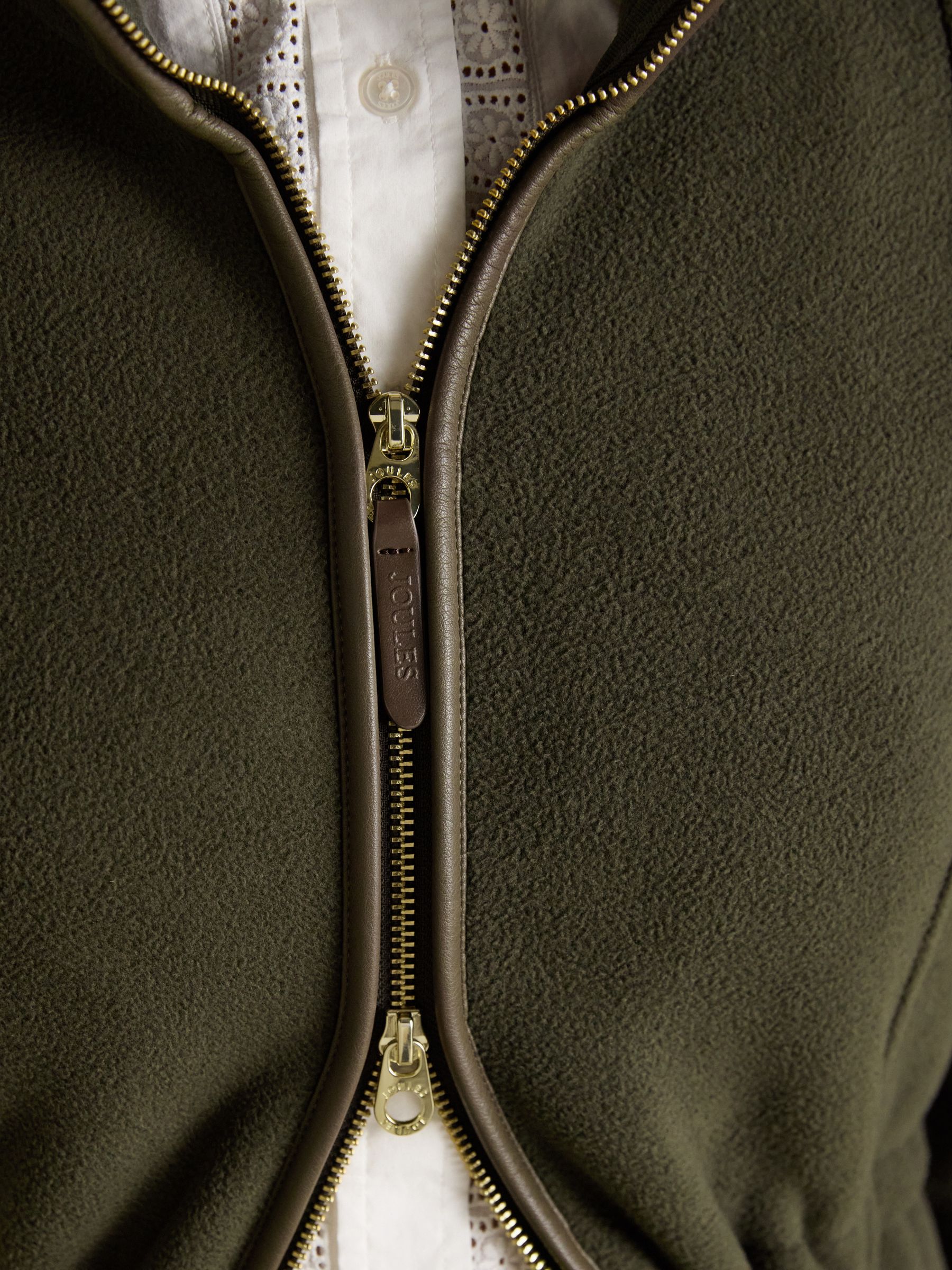 Heritage Green Longline Zip Through Fleece - Image 6 of 9