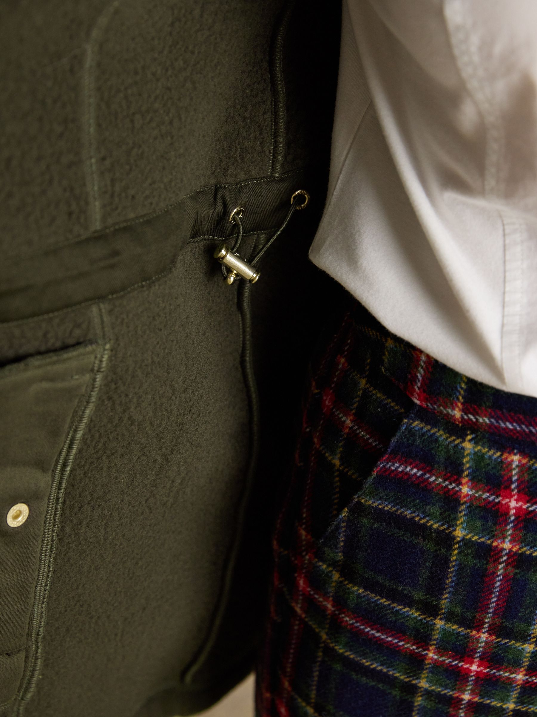 Heritage Green Longline Zip Through Fleece - Image 8 of 9