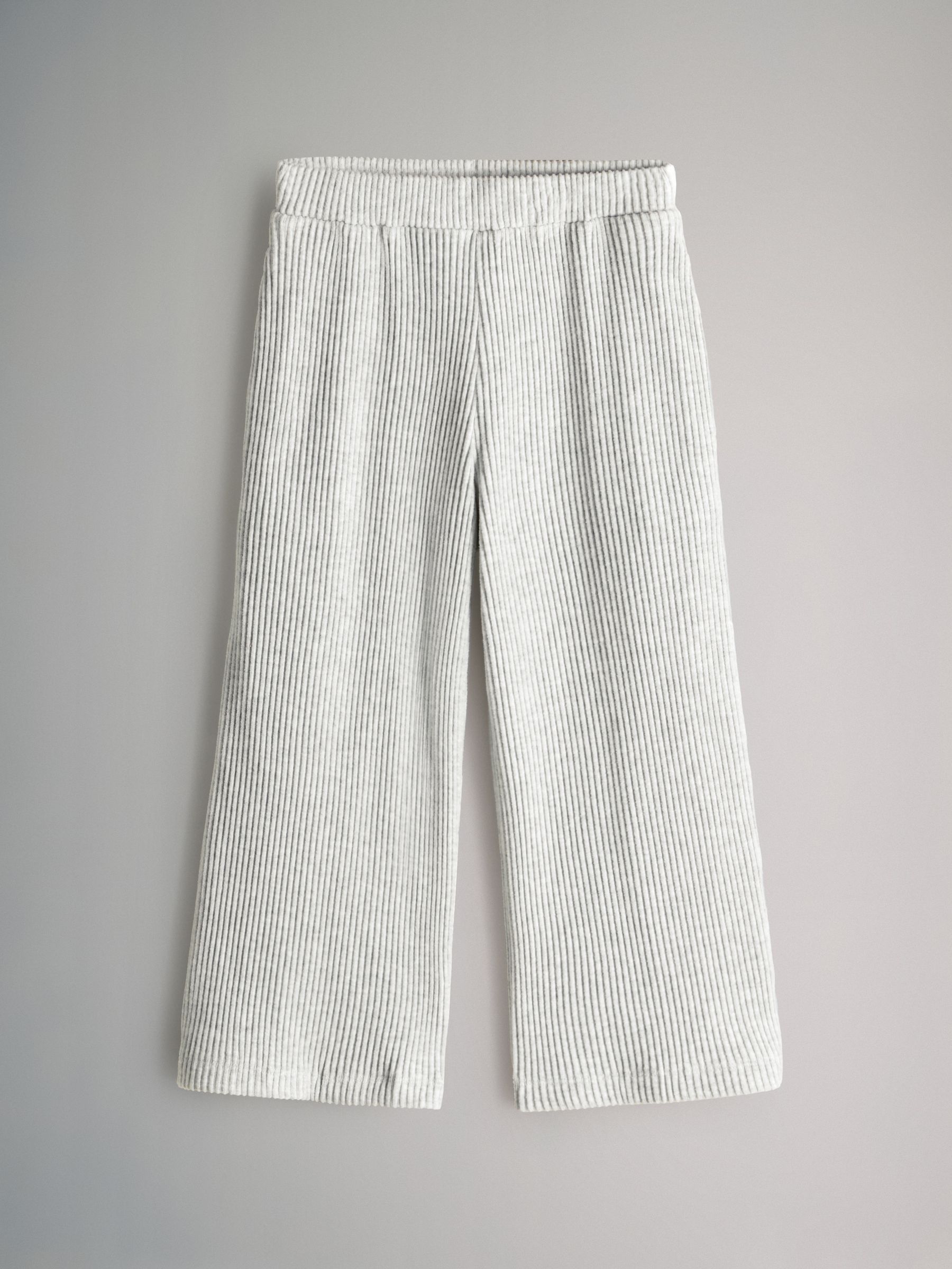 Soft Touch Rib Relaxed Hoodie Wide Leg Joggers Set - Image 9 of 11