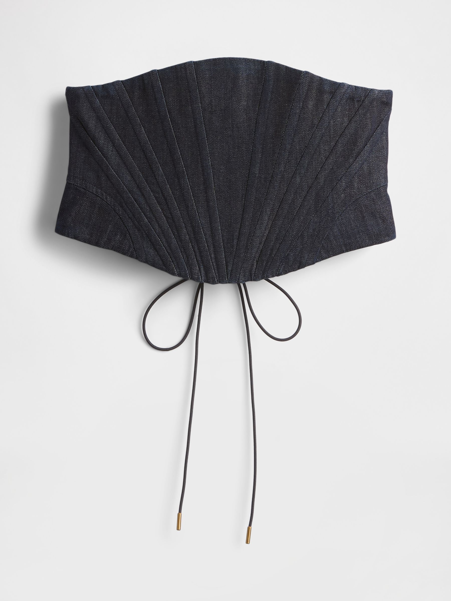 Dark Wash Blue Denim Corset Belt - Image 6 of 6