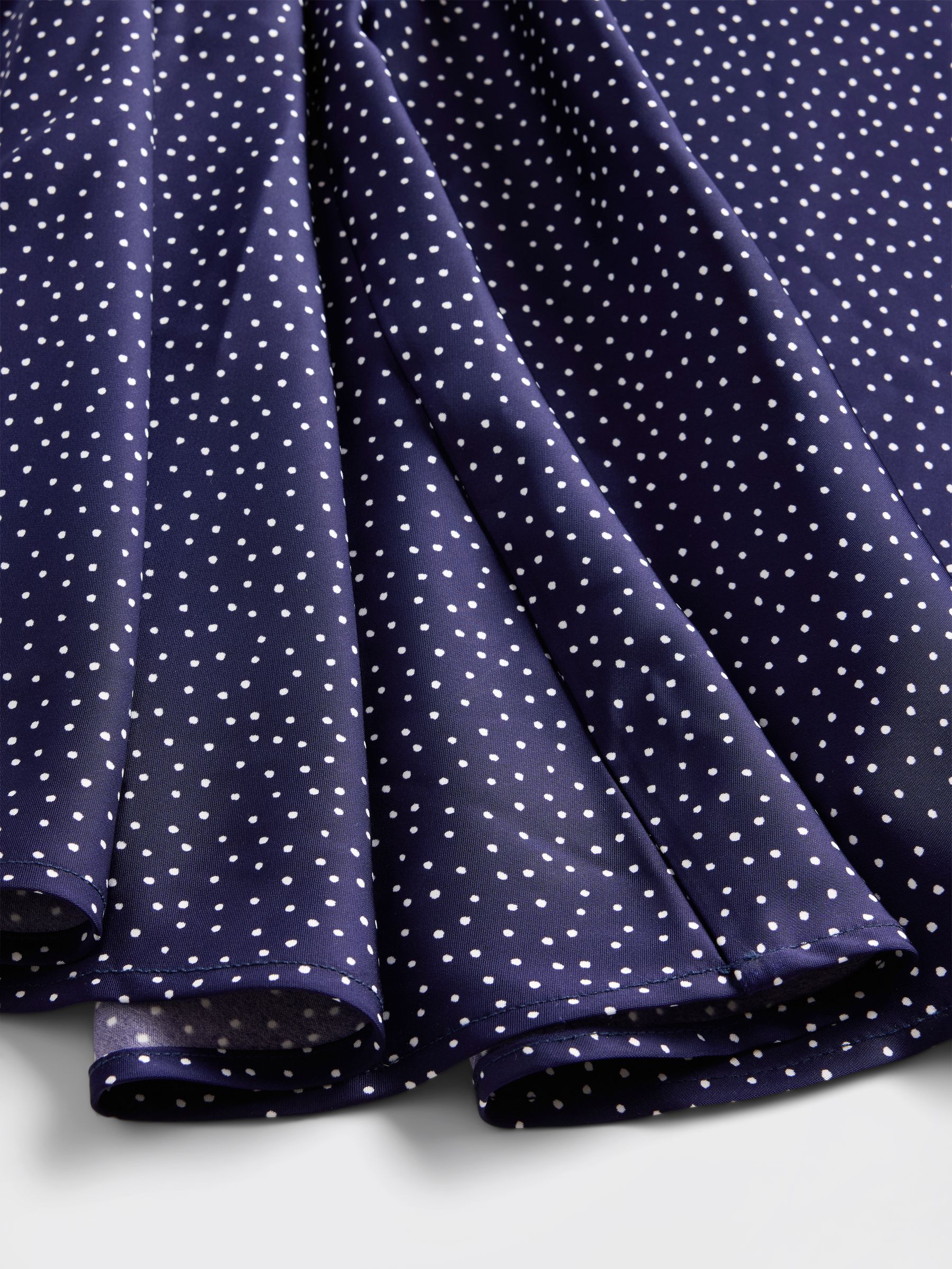 GapStudio Blue Dot Satin Slip Maxi Dress - Image 7 of 7
