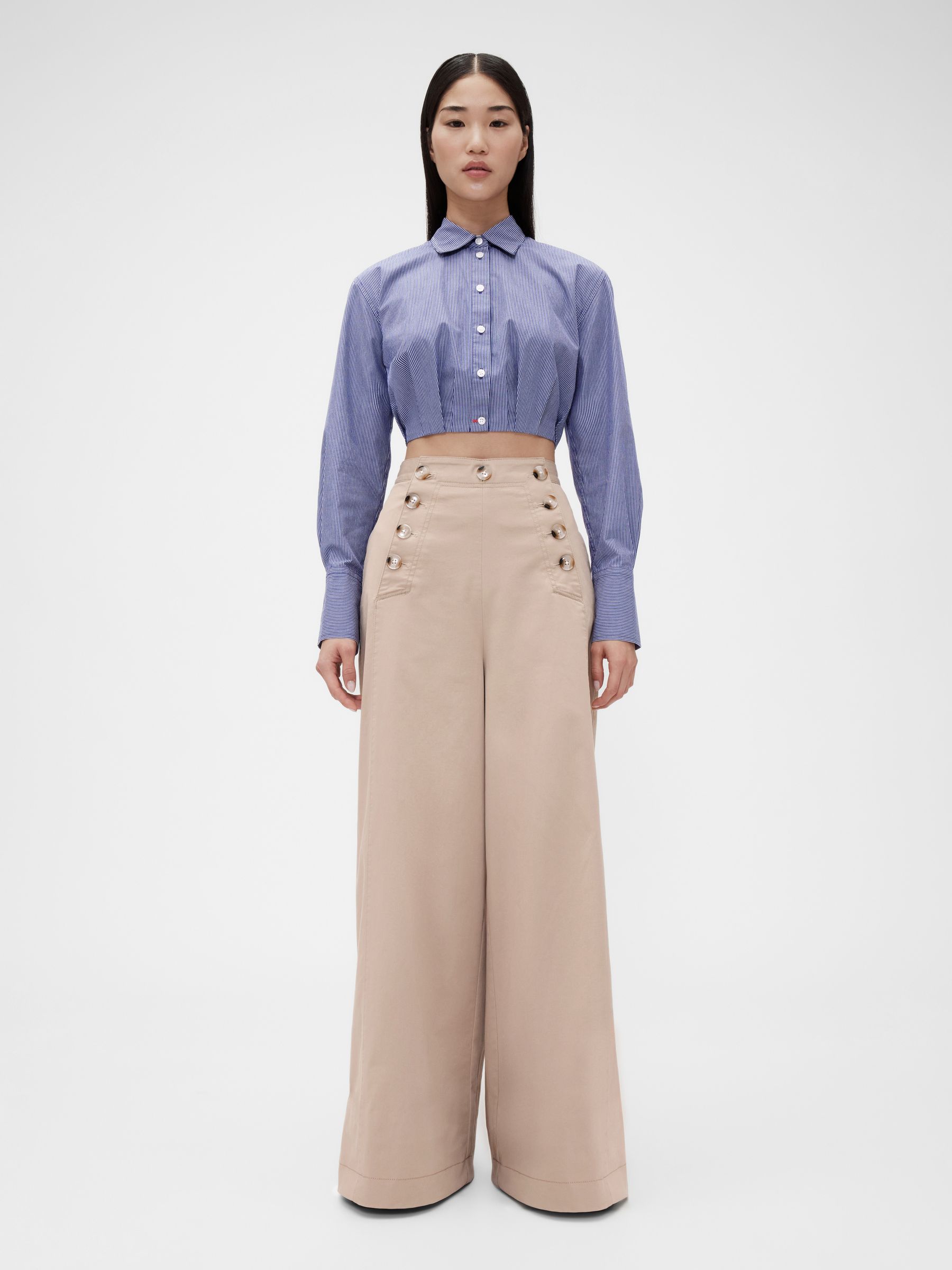 Beige Sky High Sailor Trousers - Image 1 of 6
