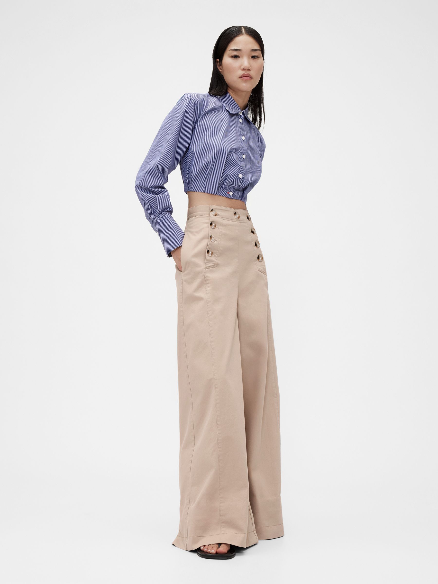Beige Sky High Sailor Trousers - Image 3 of 6