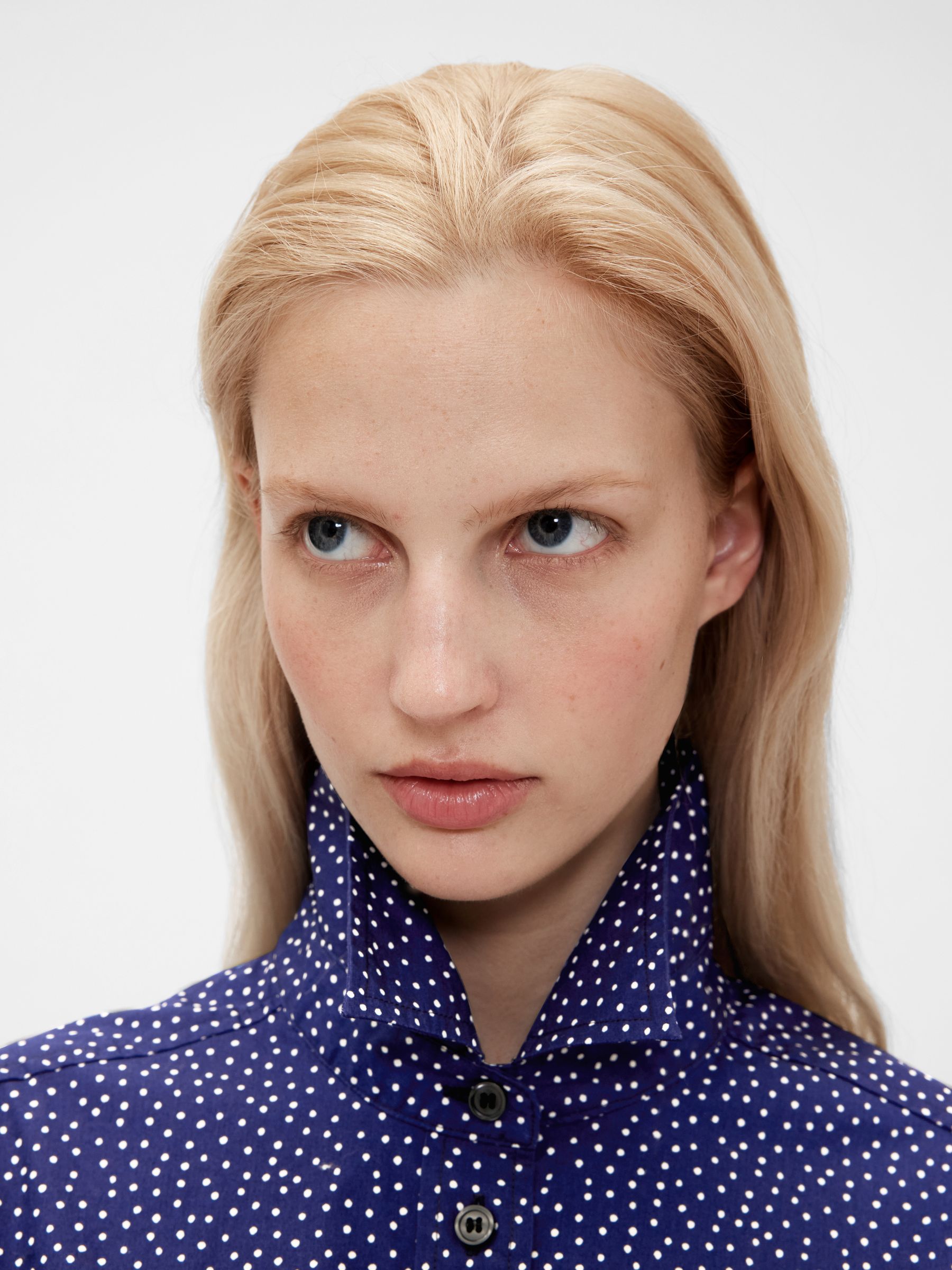 Blue Dot Poplin Big Shirt - Image 5 of 6