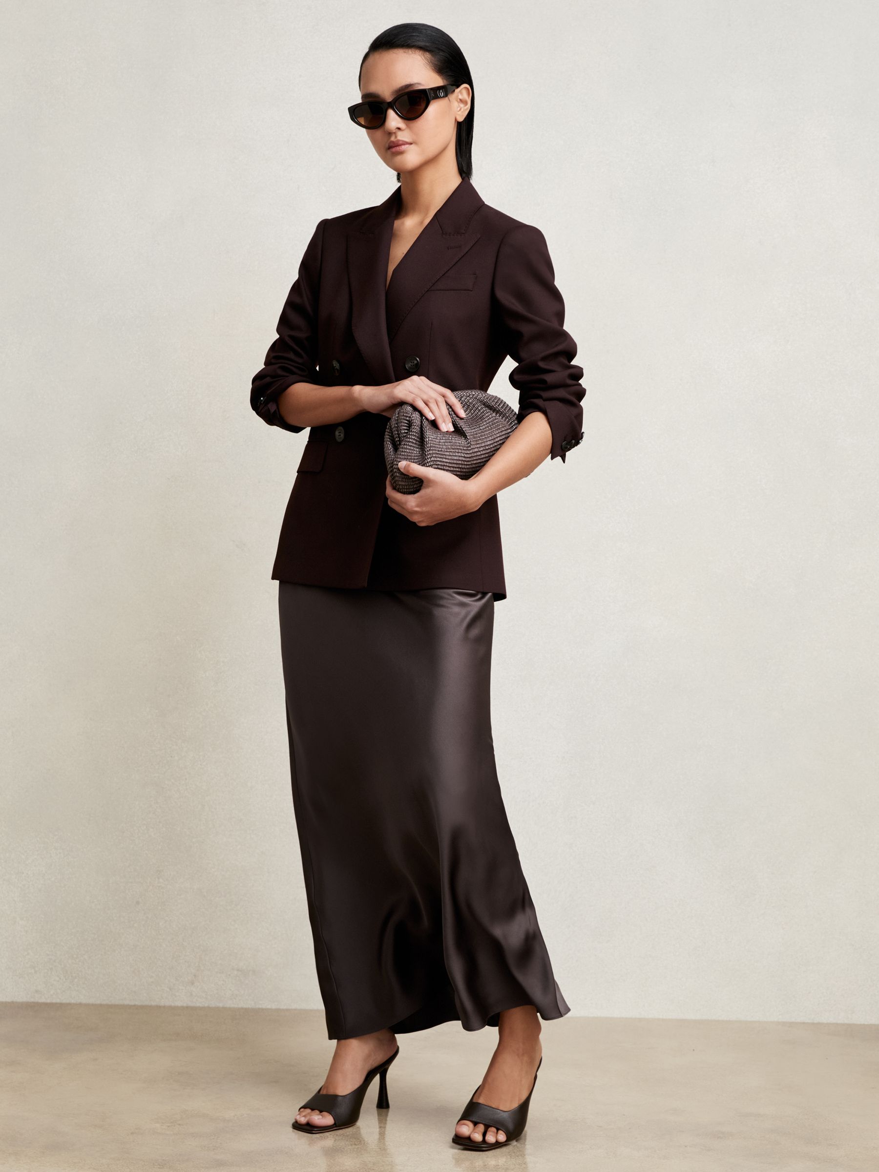 【海外限定】REISSスカート☆Mauve Saskia Silk Slip Maxi Skirt Reiss Silk Slip Maxi Skirt in Mauve | REISS