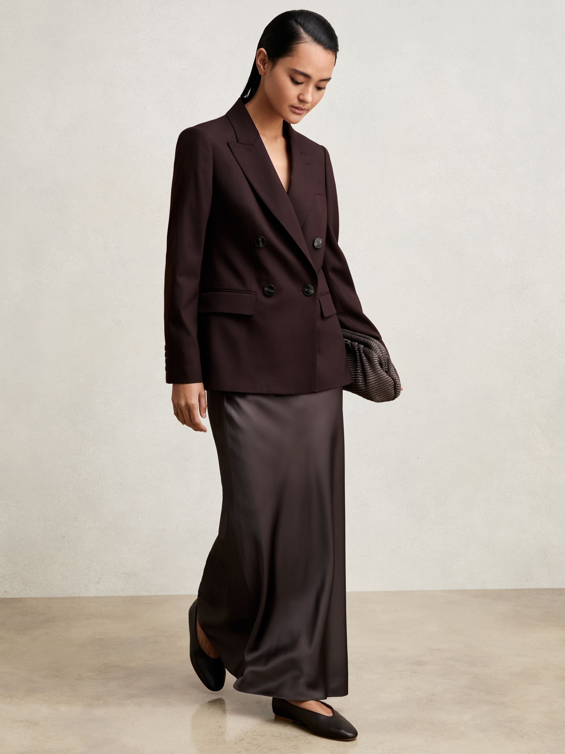 Silk Slip Maxi Skirt in Mauve - Image 5 of 7