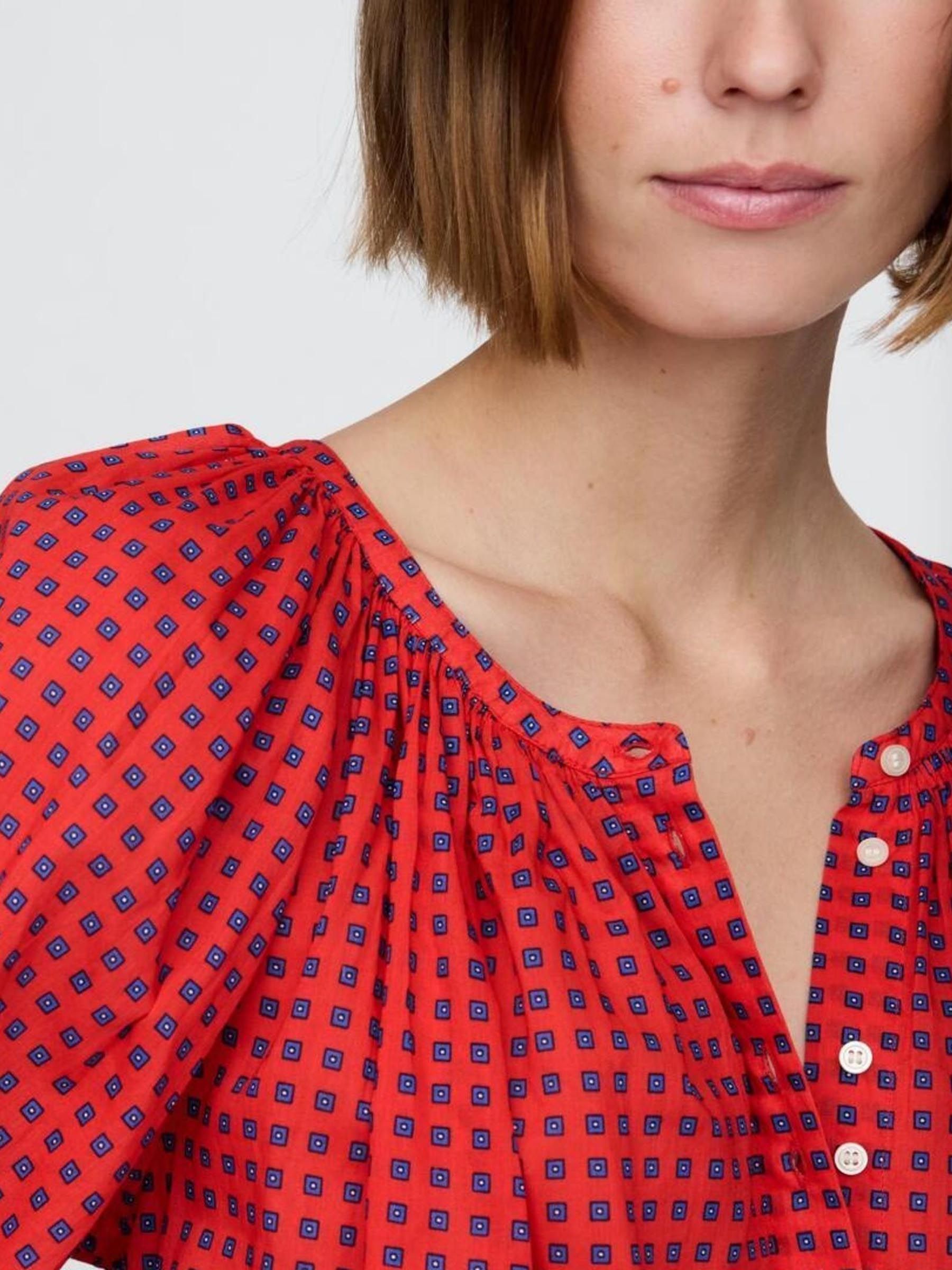 Red DÔEN Gingham Blouse - Image 3 of 5