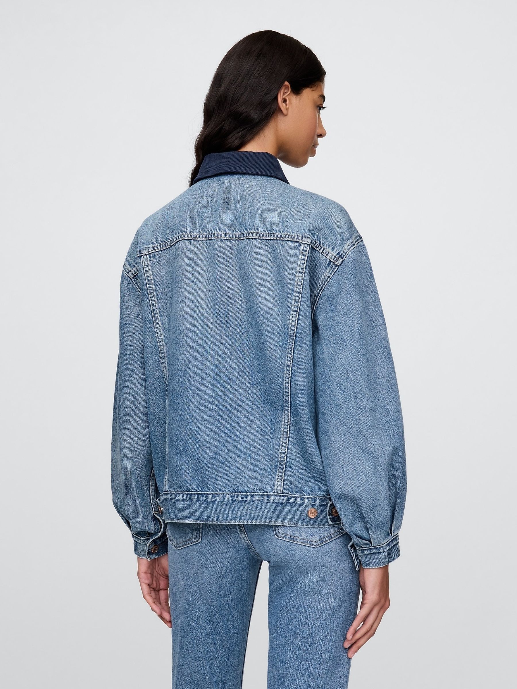 Blue DÔEN Oversized Icon Denim Jacket - Image 2 of 6