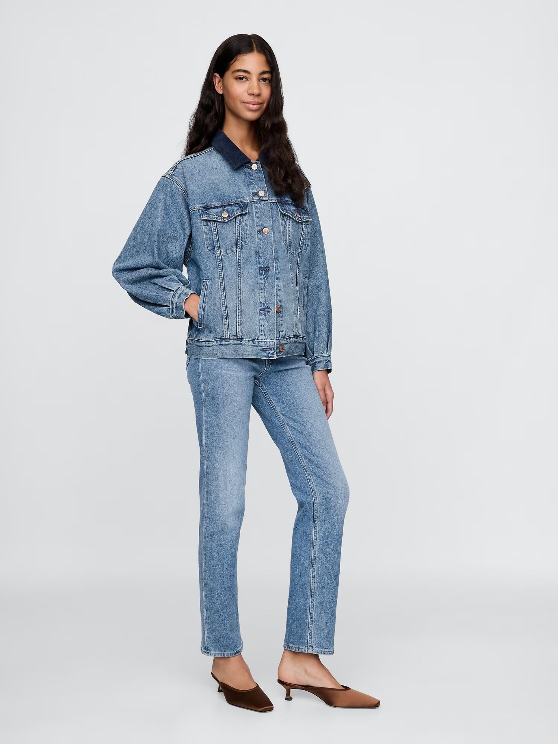 Blue DÔEN Oversized Icon Denim Jacket - Image 3 of 6