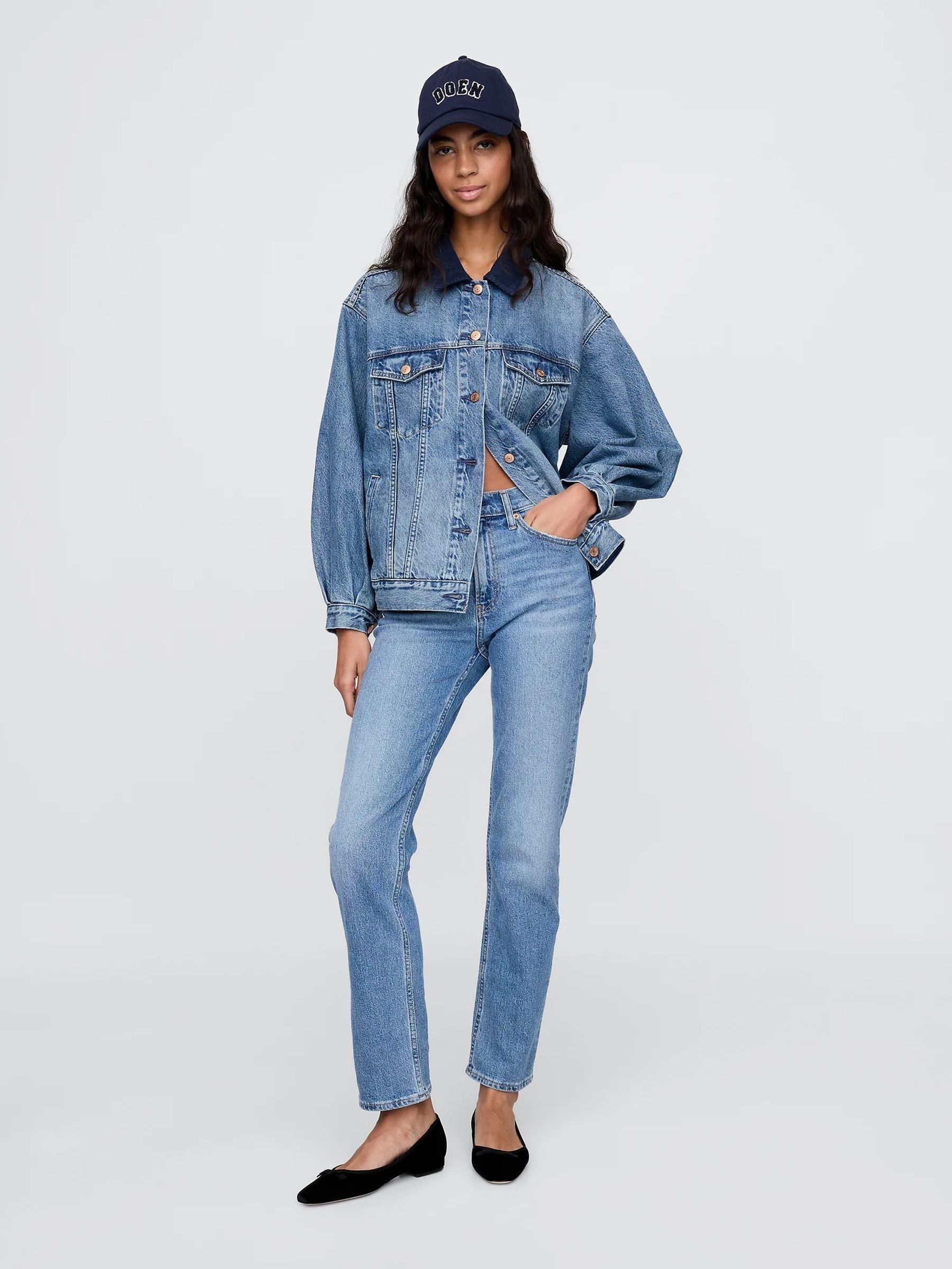 Blue DÔEN Oversized Icon Denim Jacket - Image 4 of 6