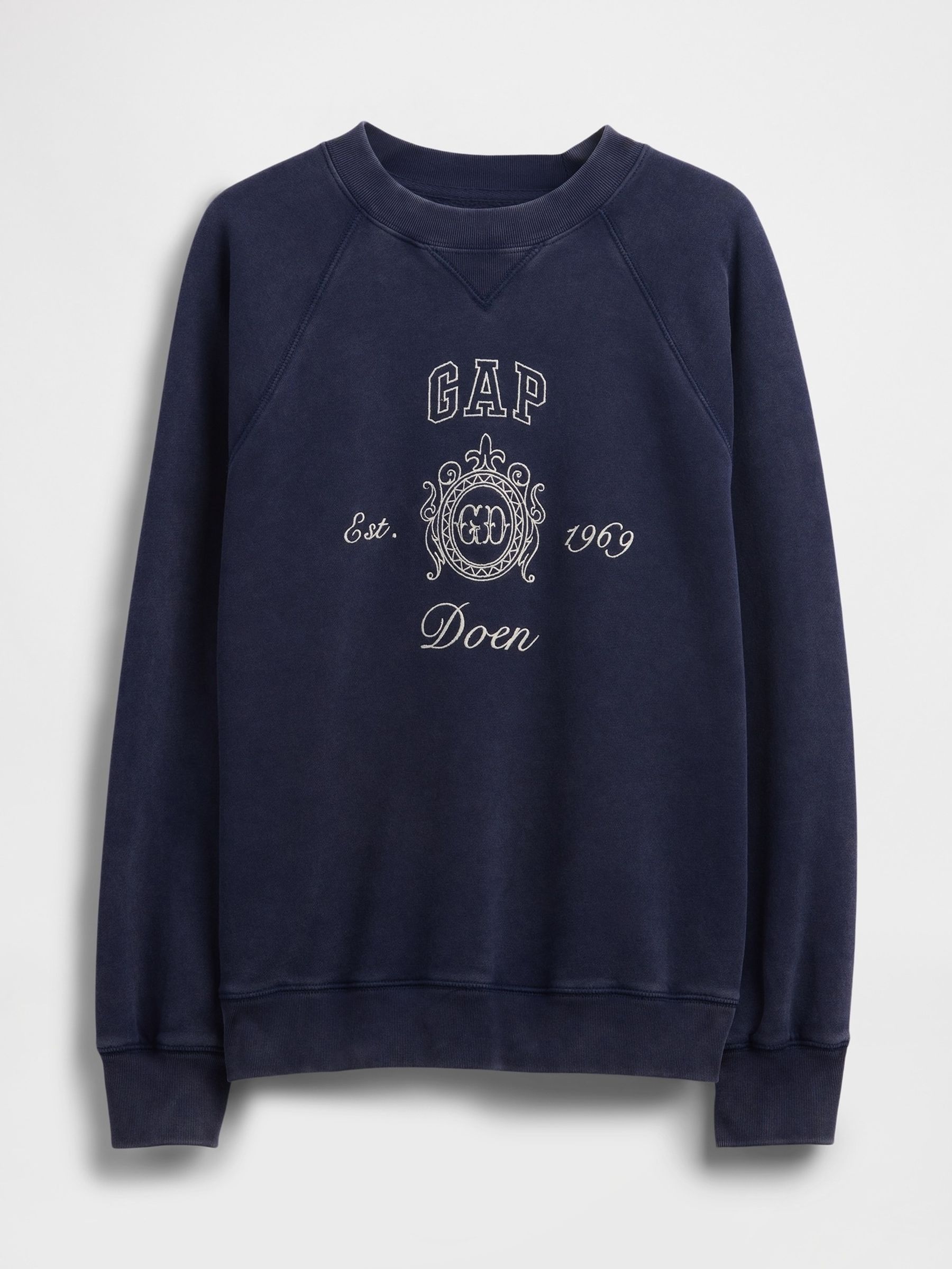 Navy DÔEN VintageSoft Logo Sweatshirt - Image 4 of 7